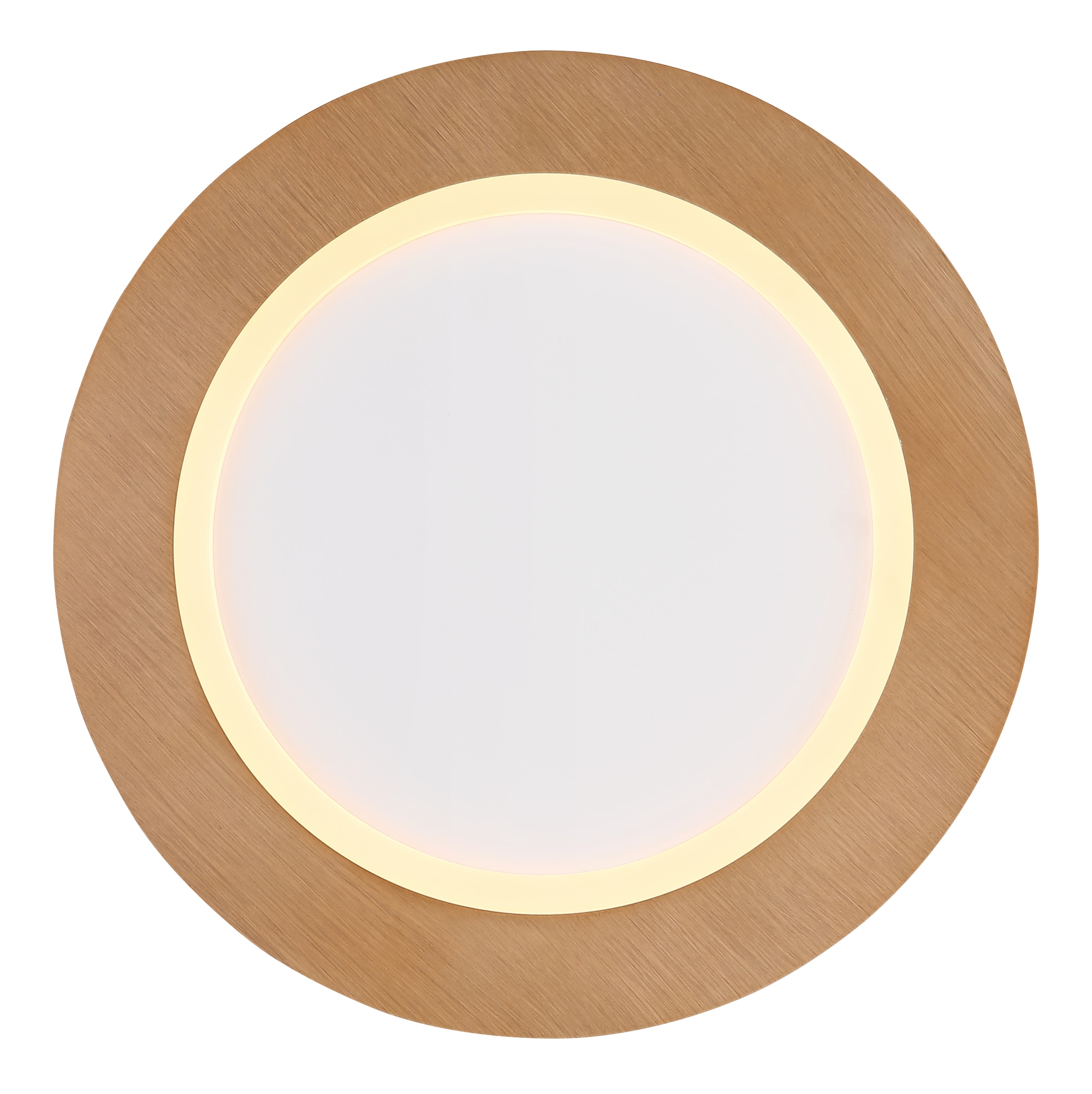 GLOBO LIGHTING LED Deckenleuchte »CLAY«, Leuchtmittel LED-Modul | LED fest integriert, Deckenlampe/holzoptik/rund/Wohnzimmer/Schlafzimmer