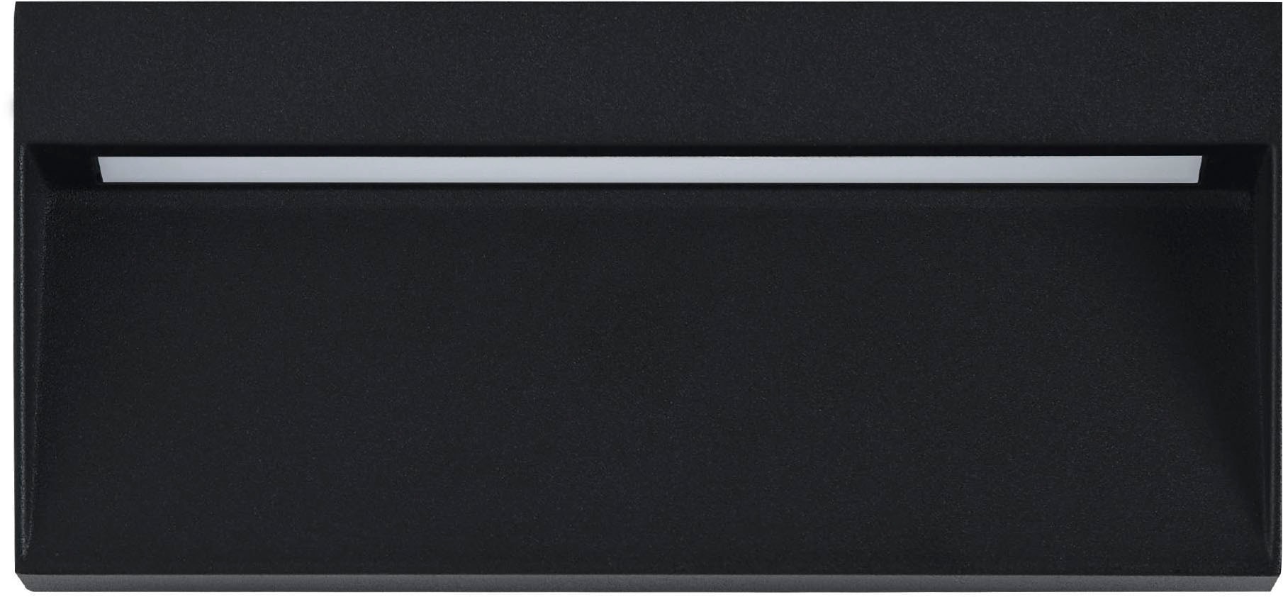 EGLO Wandleuchte »Maruggio Wandlampe, Außenbeleuchtung, Außenleuchte aus Aluminium, IP65« LED-Modul 1 Stk. Kaltweiß | Neutralweiß | Warmweiß Wand-/Deckenleuchte - L20 x H9 x AL3,5 cm - schwarz - 1X4,8W inkl.