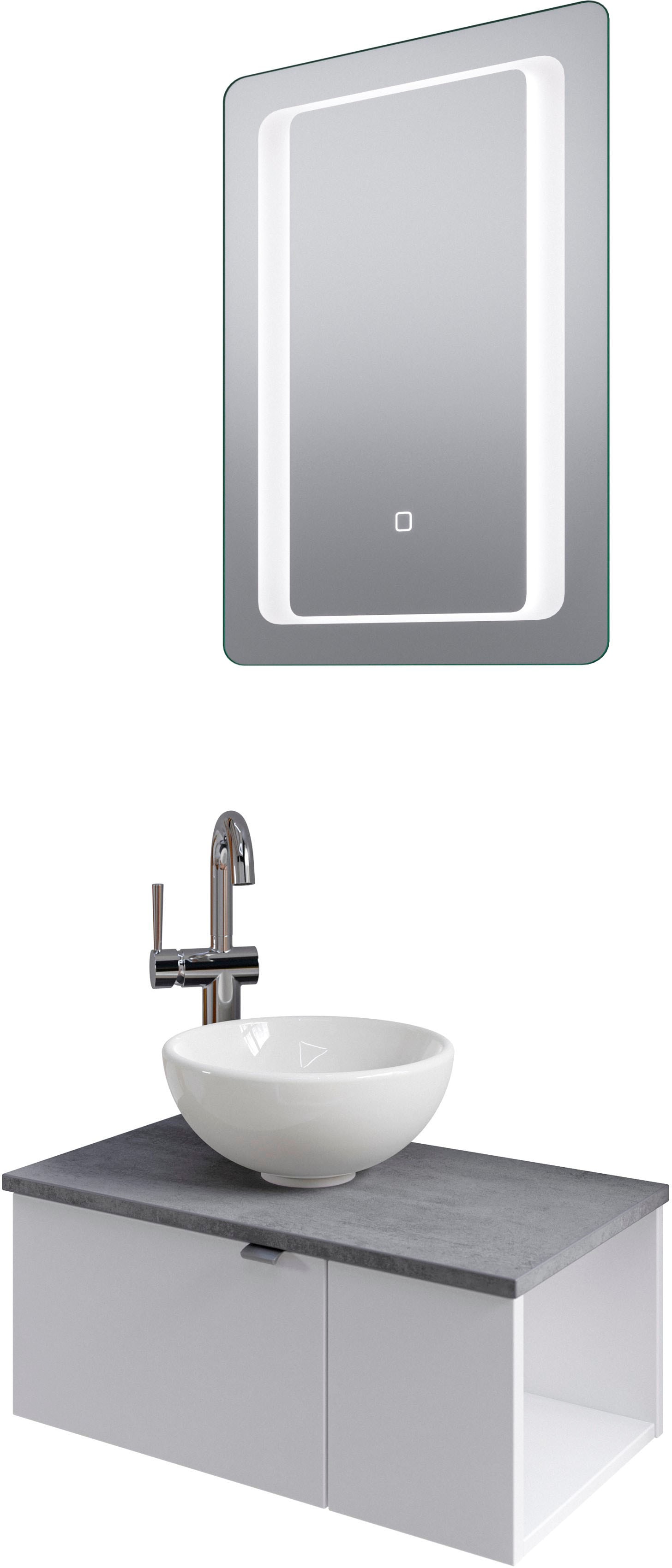 Saphir Badmöbel-Set "Serie 6915" 4 Stk. tlg. Gäste-Bad, 61 cm breit, mit LE günstig online kaufen