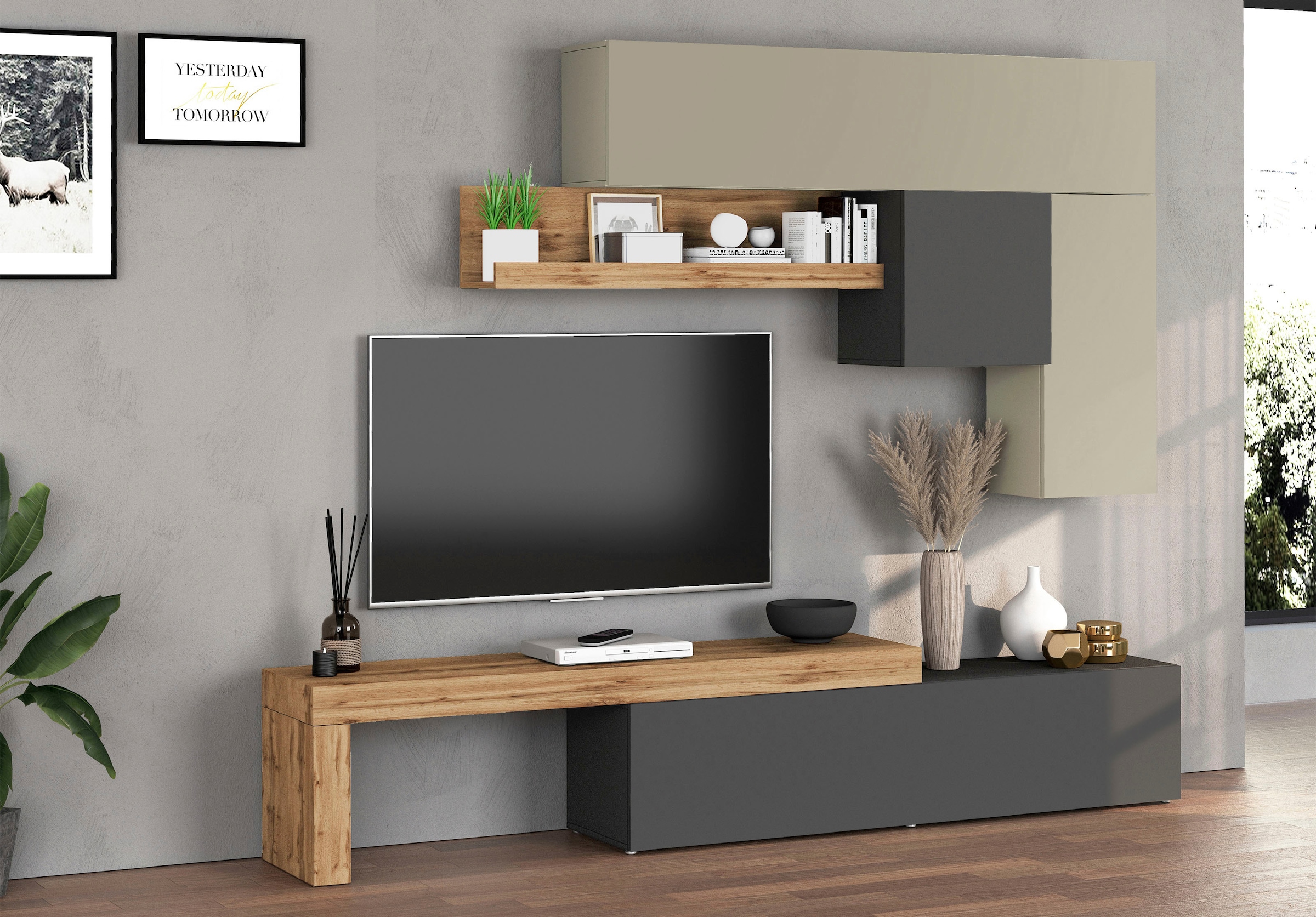 OTTO home Wohnwand »Chronos Wohnwand, Medienwand, 5-er set« Set, 5 Stk. tlg.