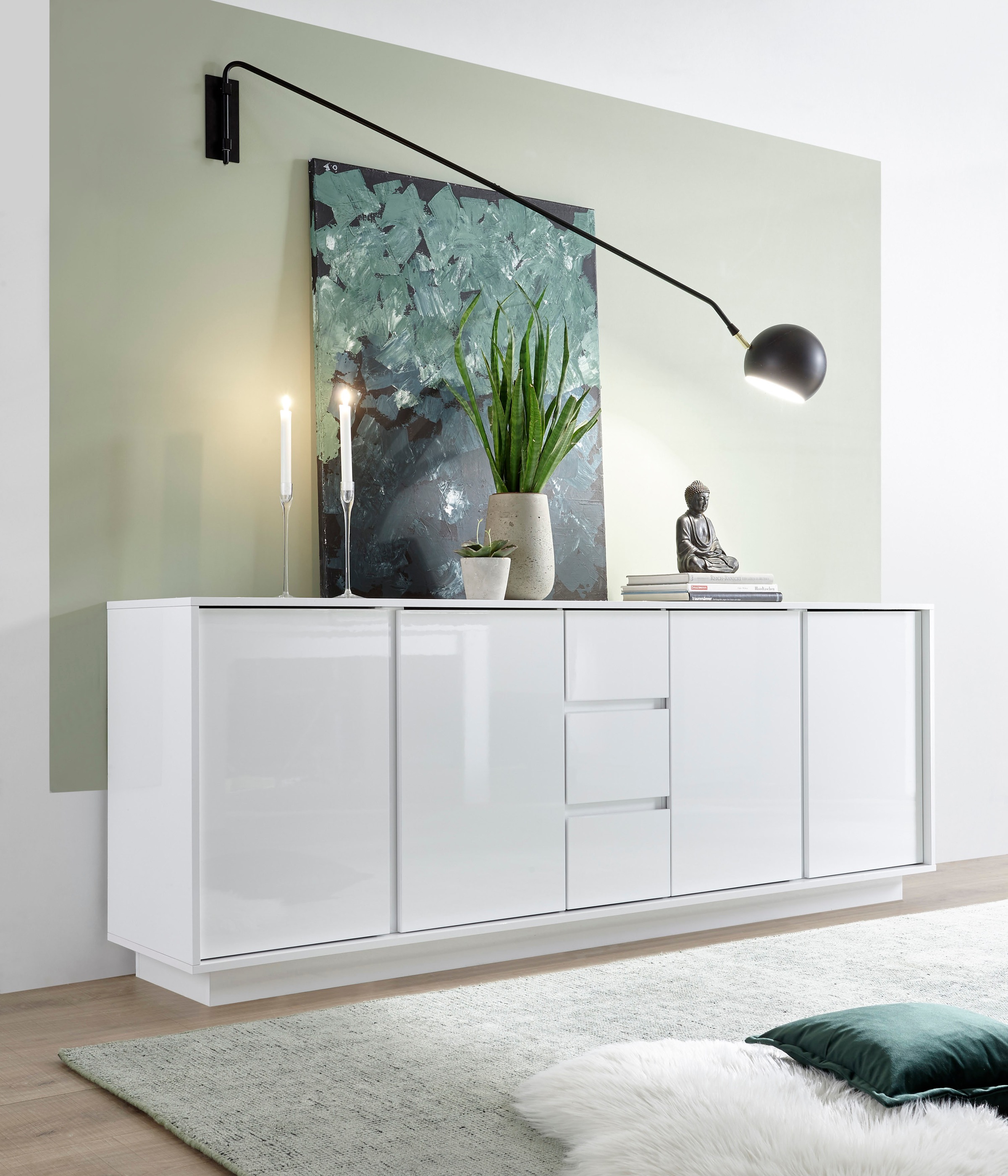 Home affaire Sideboard "Ice" grifflos günstig online kaufen