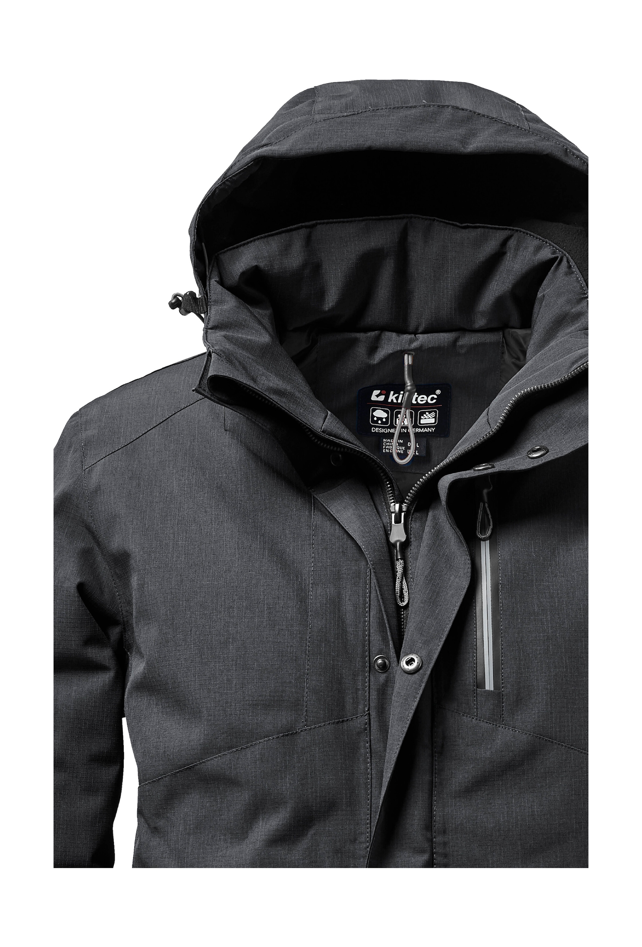 Killtec Outdoorjacke »KOW 161 MN JCKT«, Wasser- und winddichte Funktionsjacke mit abnehmbarer Kapuze