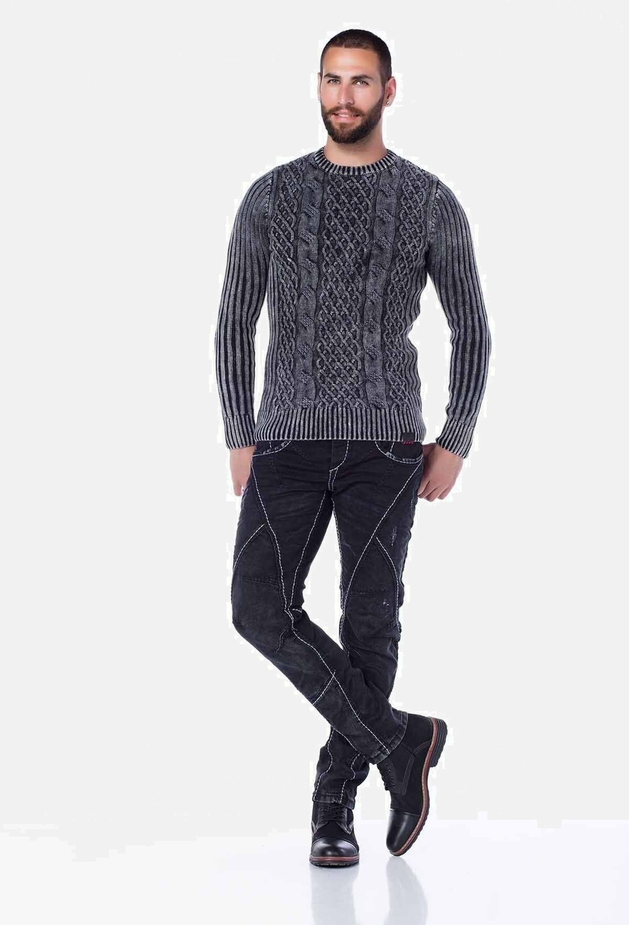 Cipo & Baxx 5-Pocket-Jeans »Cipo & Baxx Jeans« mit extravaganten Teilungsnähten, CD288