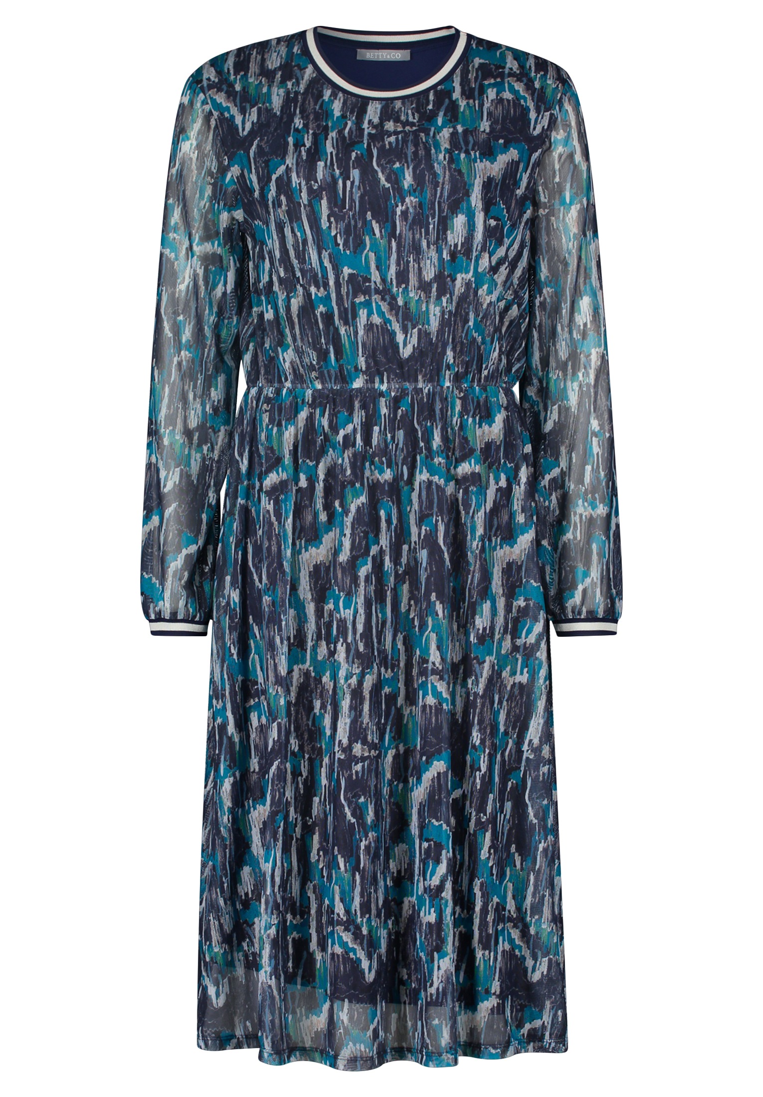Betty&Co Druckkleid "Betty & Co Damen Casual-Kleid mit Rundhalsausschnitt", günstig online kaufen