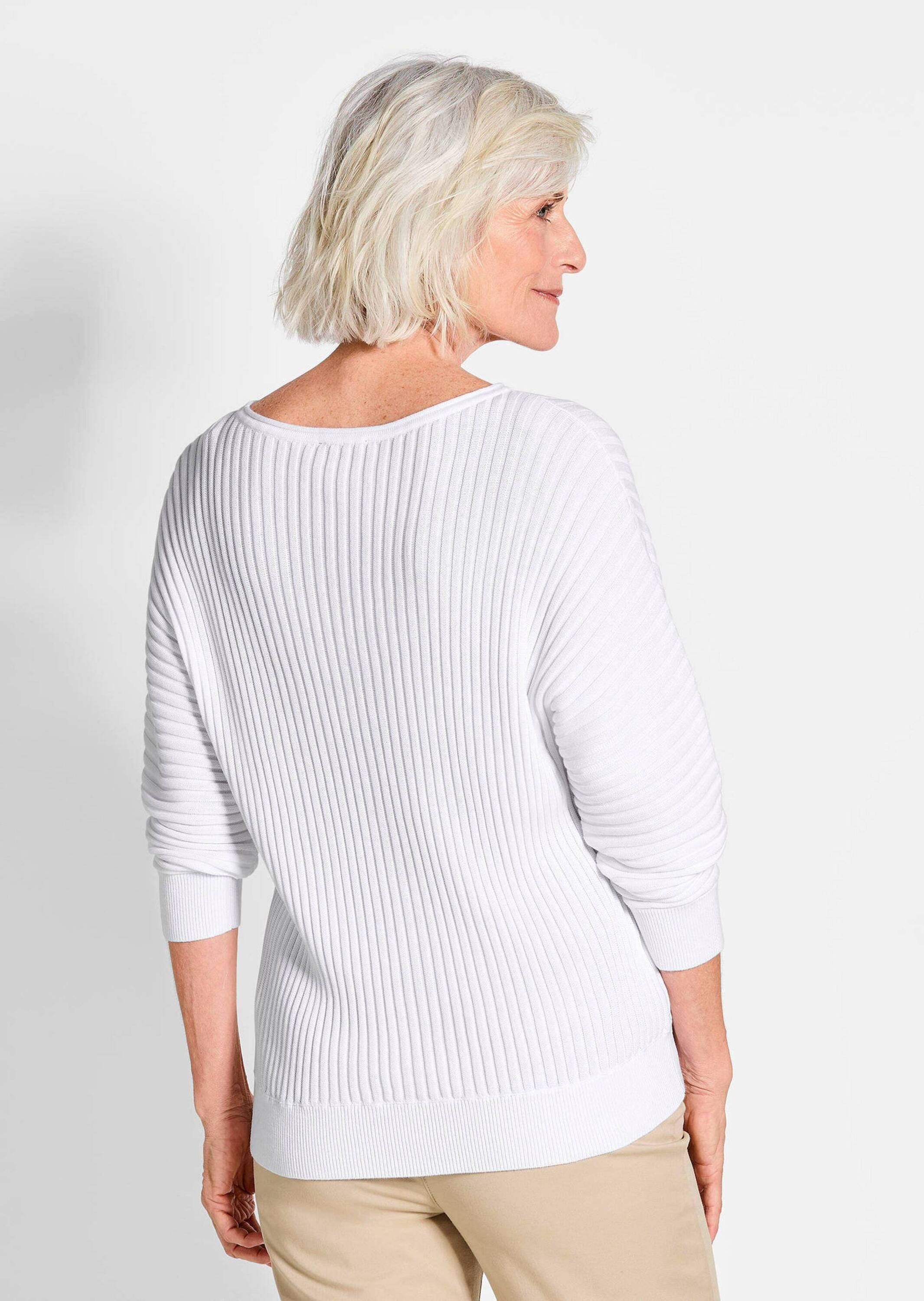GOLDNER Rundhalspullover »Pullover Pullover mit Fledermausärmeln«