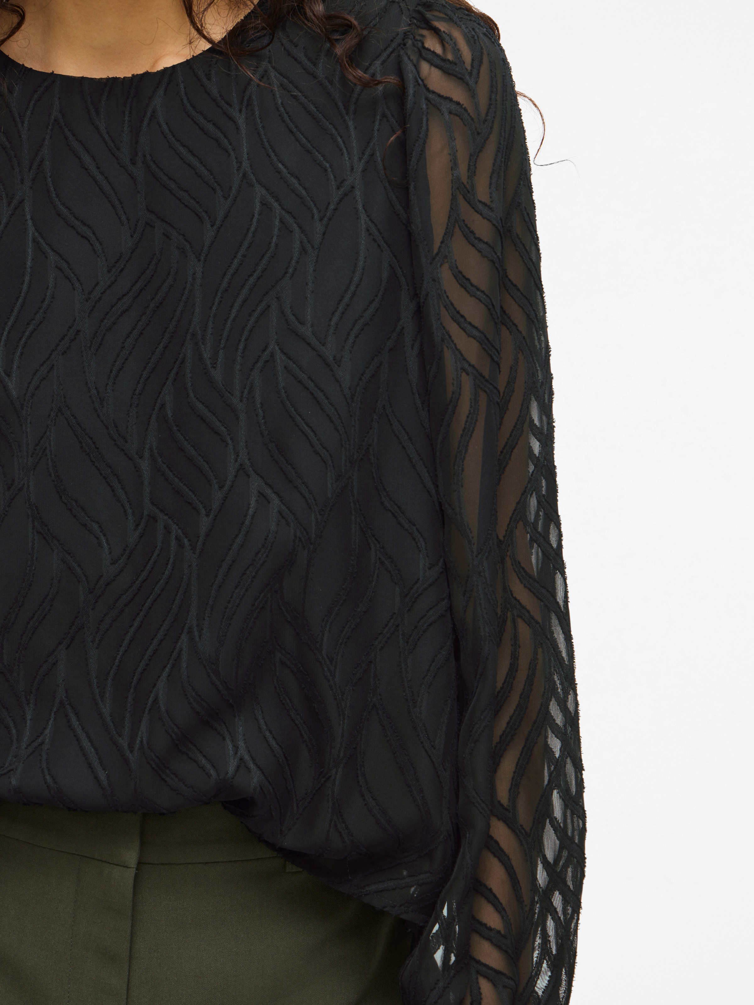 Thumbnail - Vila Blusenshirt "VIMIKA O-NECK L/S TOP - NOOS"