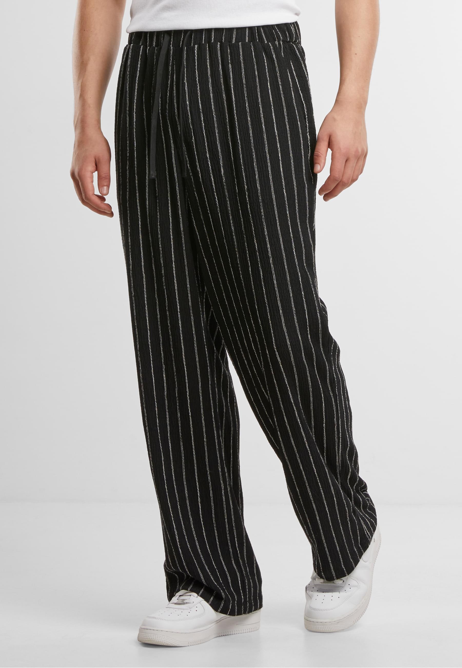 URBAN CLASSICS Stoffhose »Urban Classics Striped Crinkle Resort Pants«, (1 tlg.)