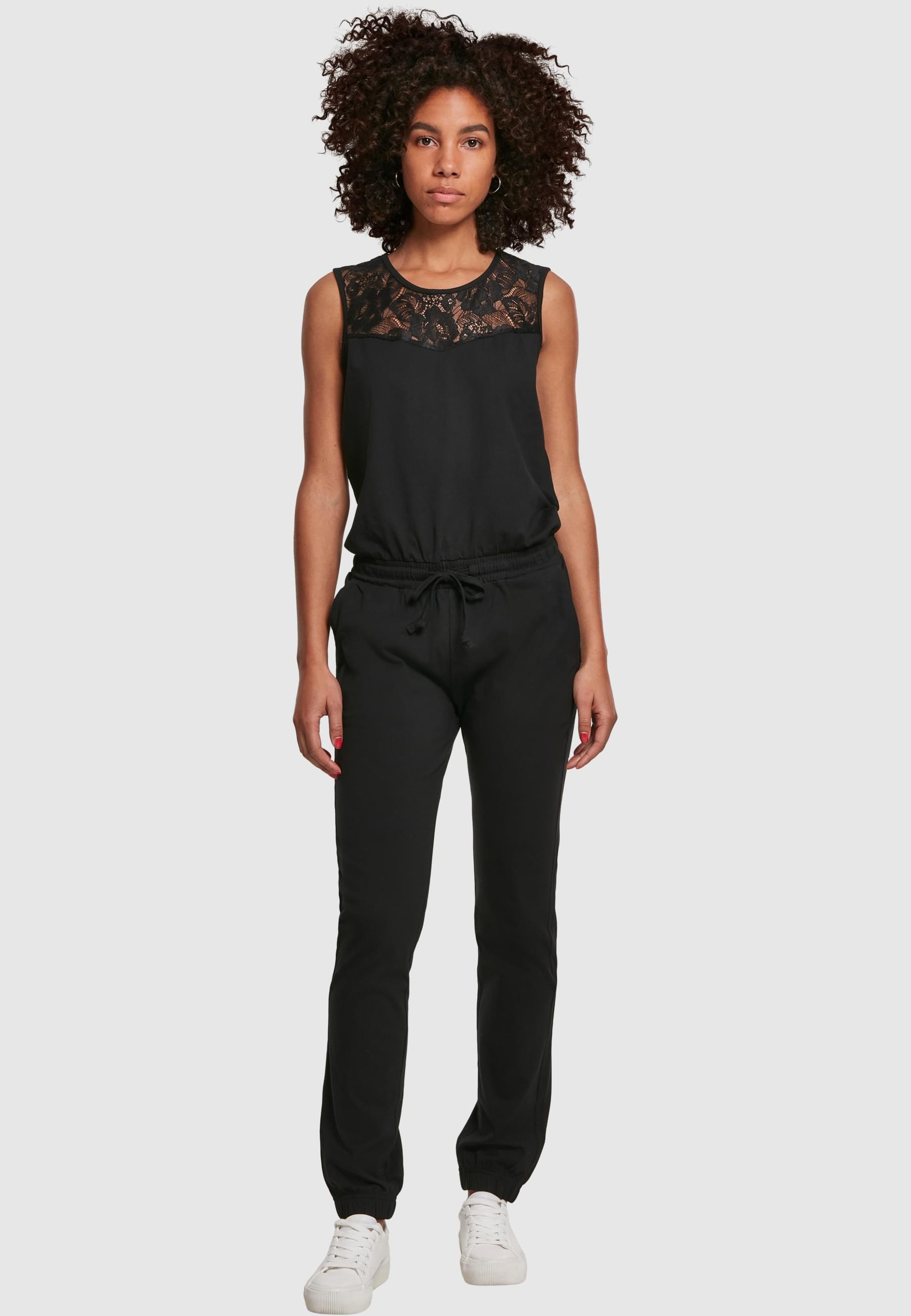 URBAN CLASSICS Jumpsuit »Urban Classics Damen Ladies Lace Block Jumpsuit«, (1 tlg.)