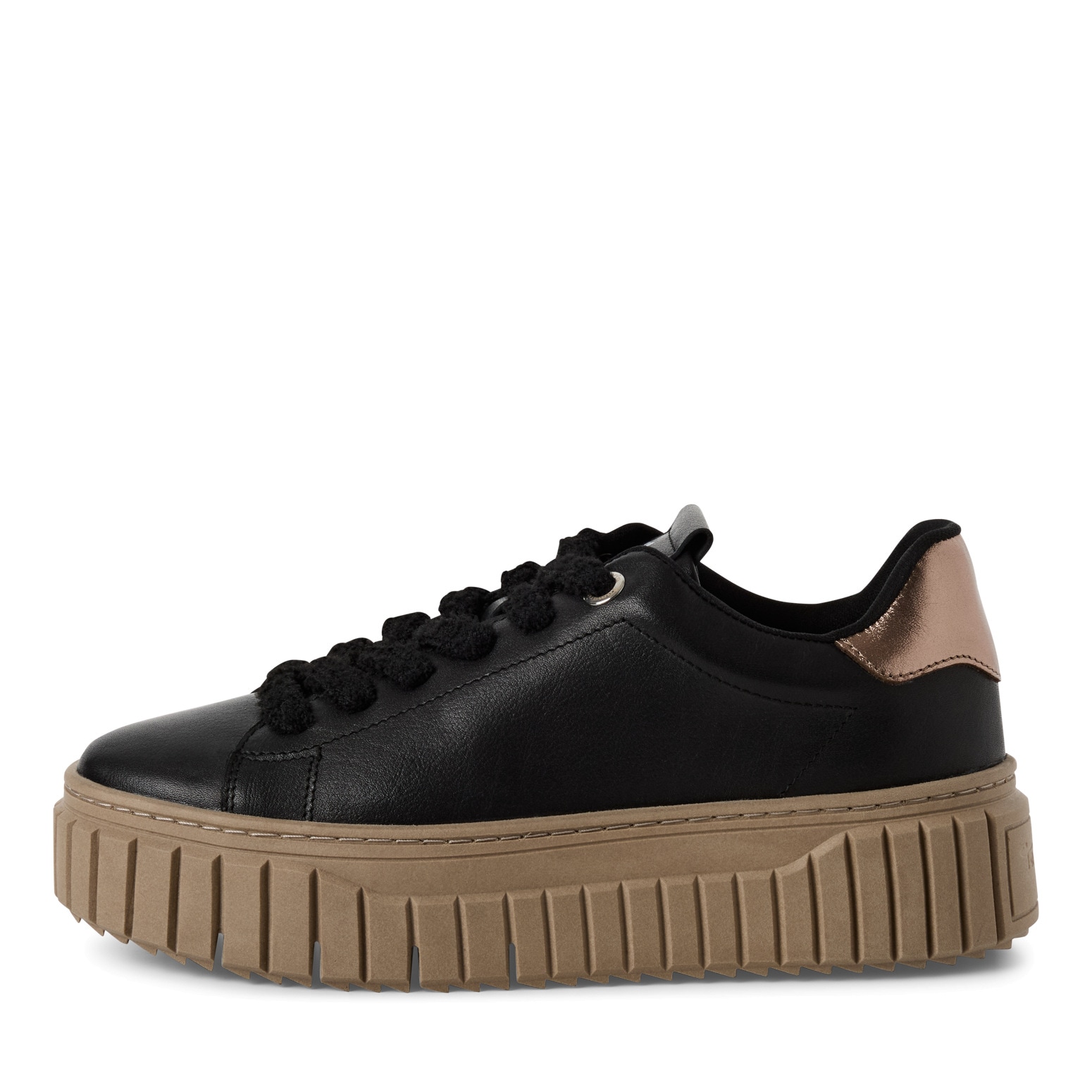 Tamaris Plateausneaker, Freizeitschuh, Halbschuh, Schnürschuh mit Kontrastbesatz