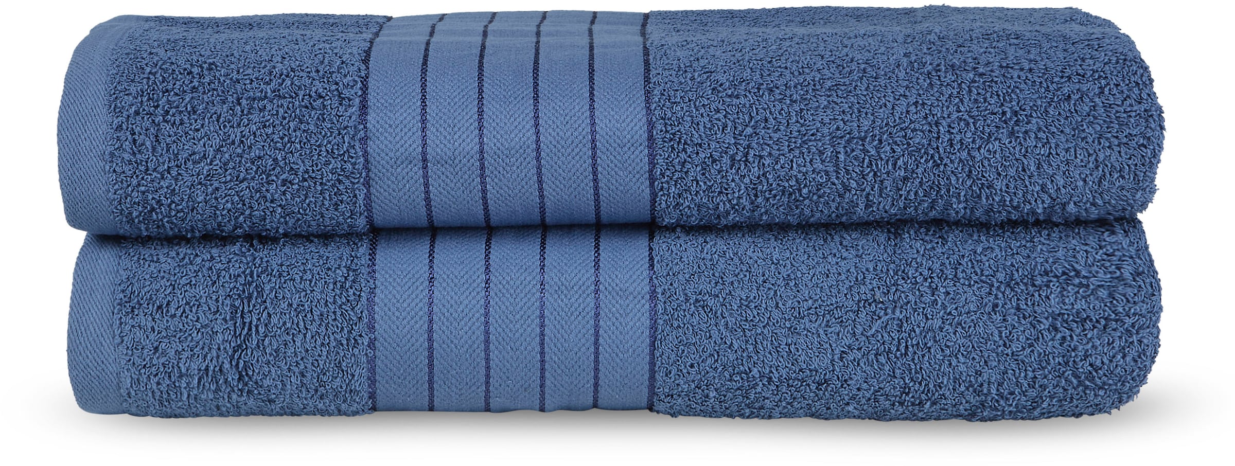 good morning Badetuch "Uni Towels", (2 St., 2er Set Badetücher 70 x 140 cm), Baumwolle, Walkfrottee, Bordüre, 500 GSM, W