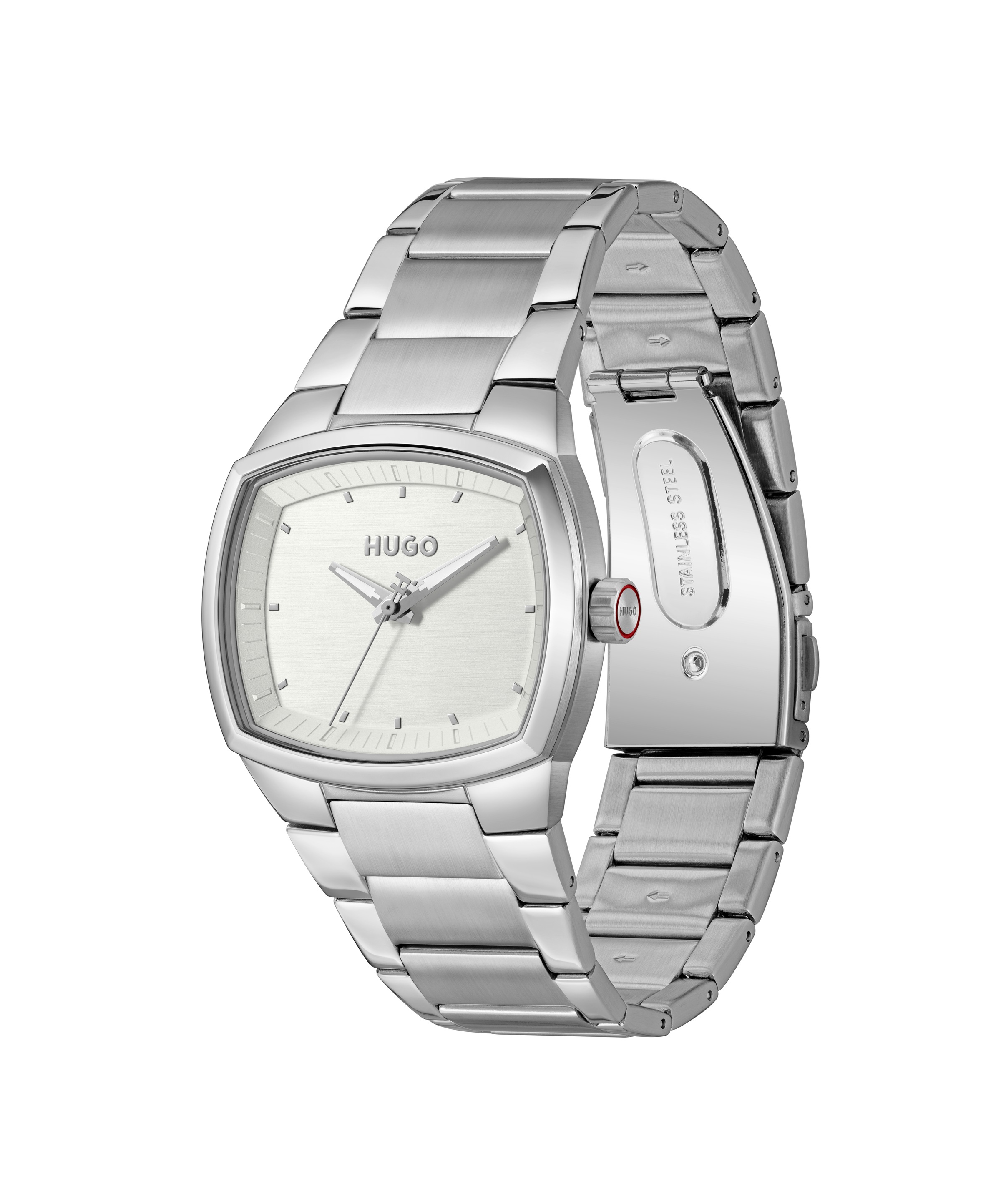 HUGO Quarzuhr »#TELLY« Armbanduhr, Herrenuhr, Edelstahlarmband, analog