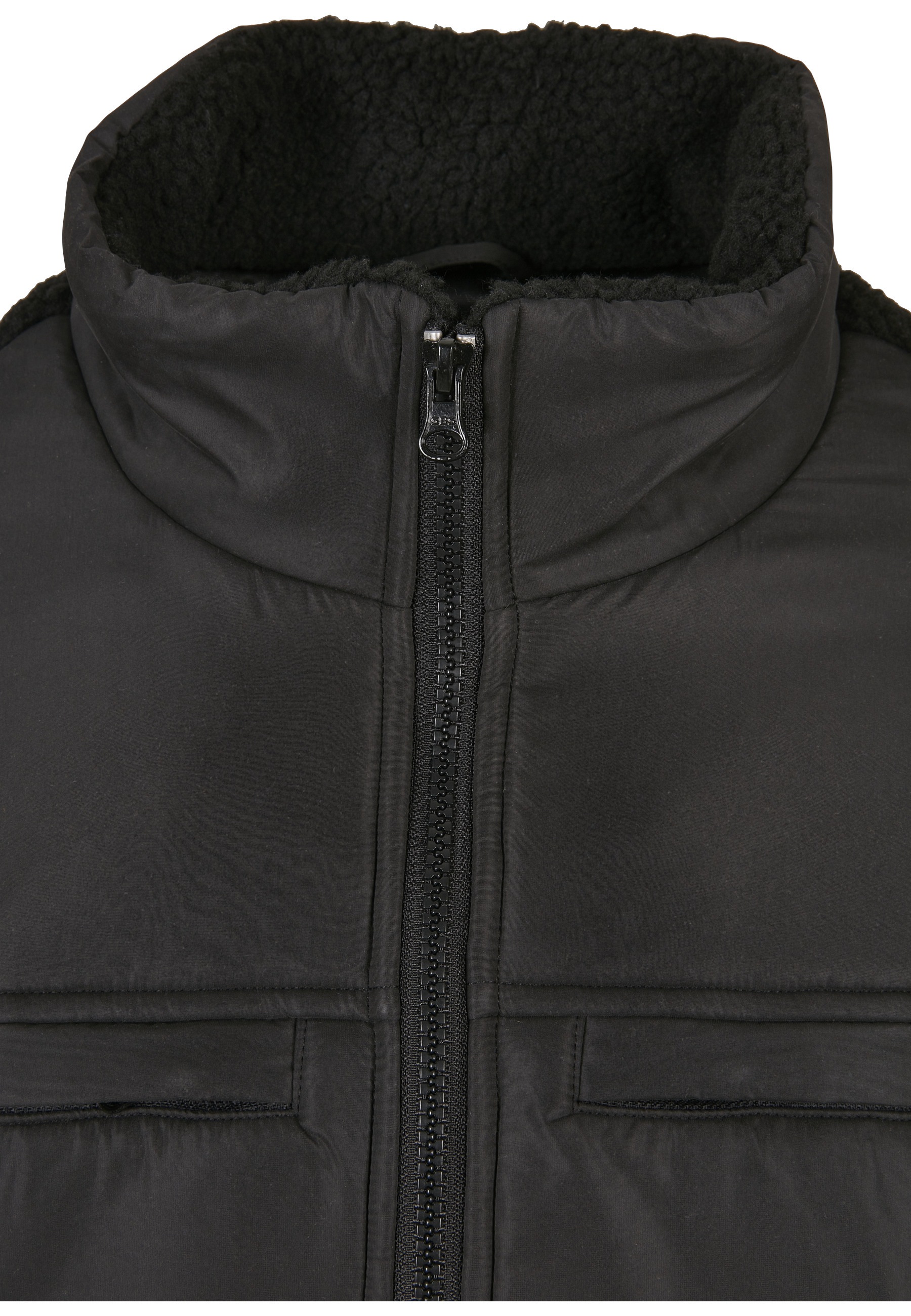 URBAN CLASSICS Winterjacke »Urban Classics Herren Patched Sherpa Jacket« 1 Stk. tlg. ohne Kapuze