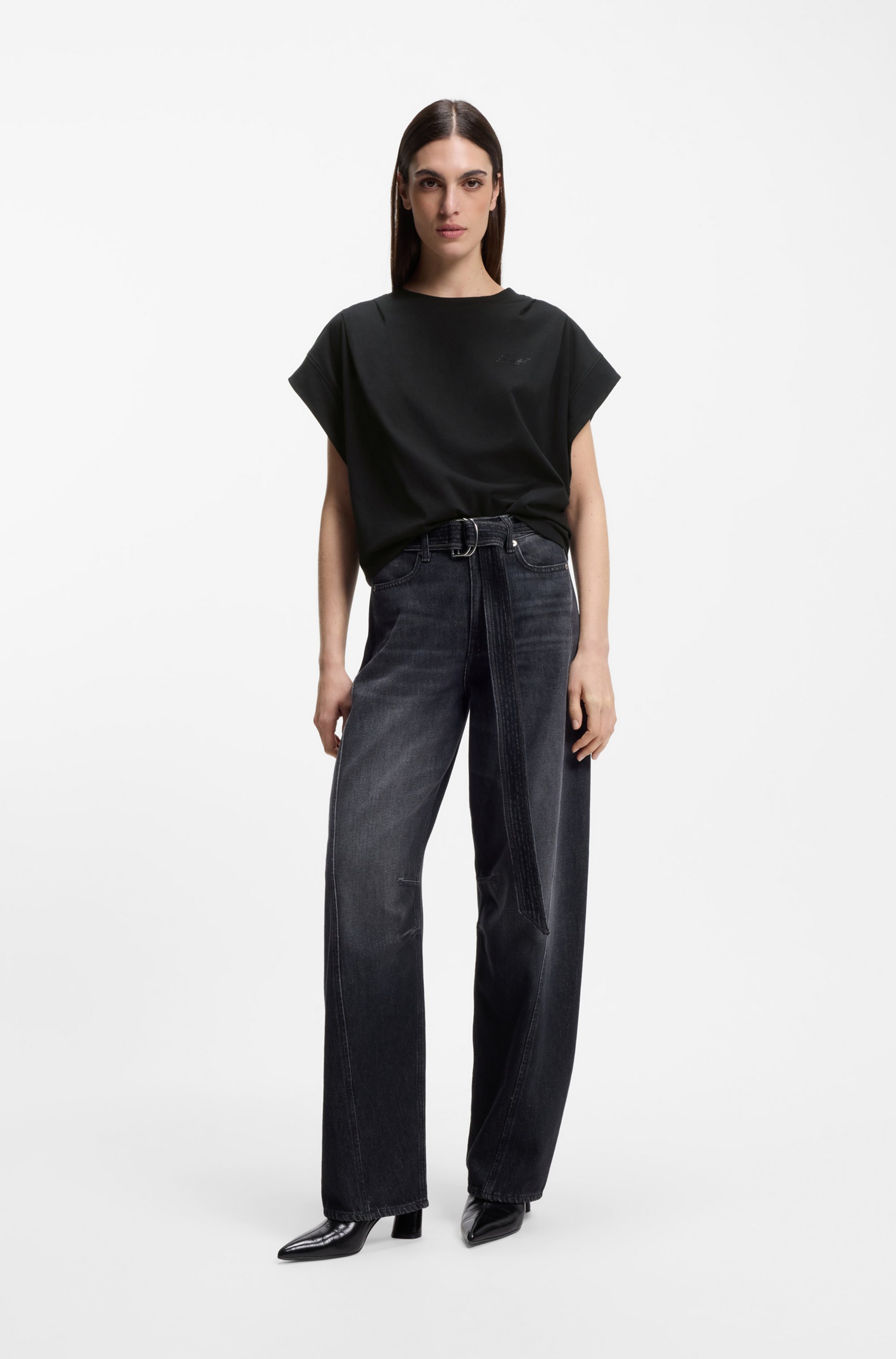 Thumbnail - BOSS ORANGE T-Shirt "Ecolorado Premium Damenmode" Relaxed Fit aus Baumwoll-Jersey