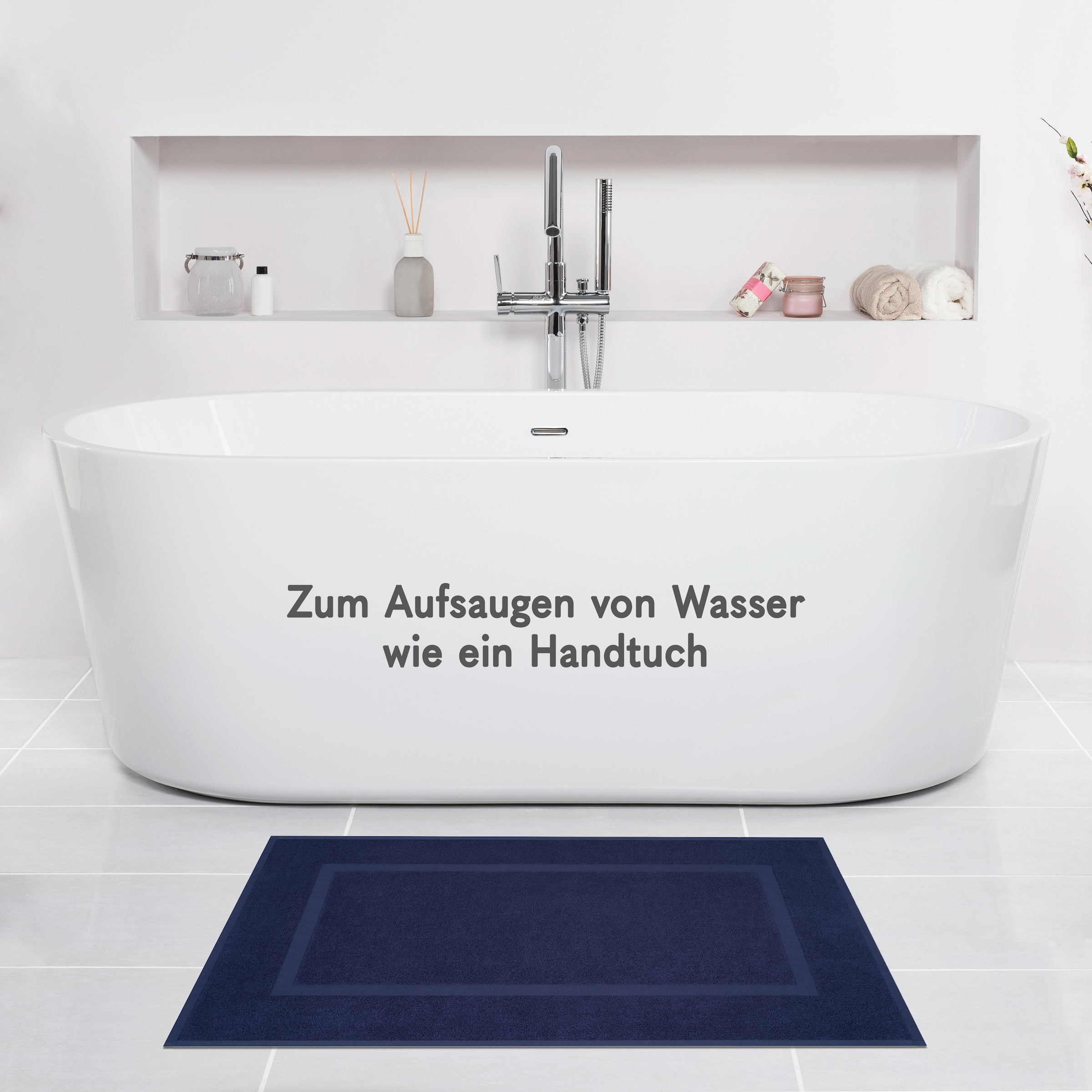 HAMMETEX Badematte »Hotelmatte, Duschvorleger«, rutschhemmend beschichtet, beidseitig nutzbar, 2-teiliges Set, einfarbig, 100% Baumwolle