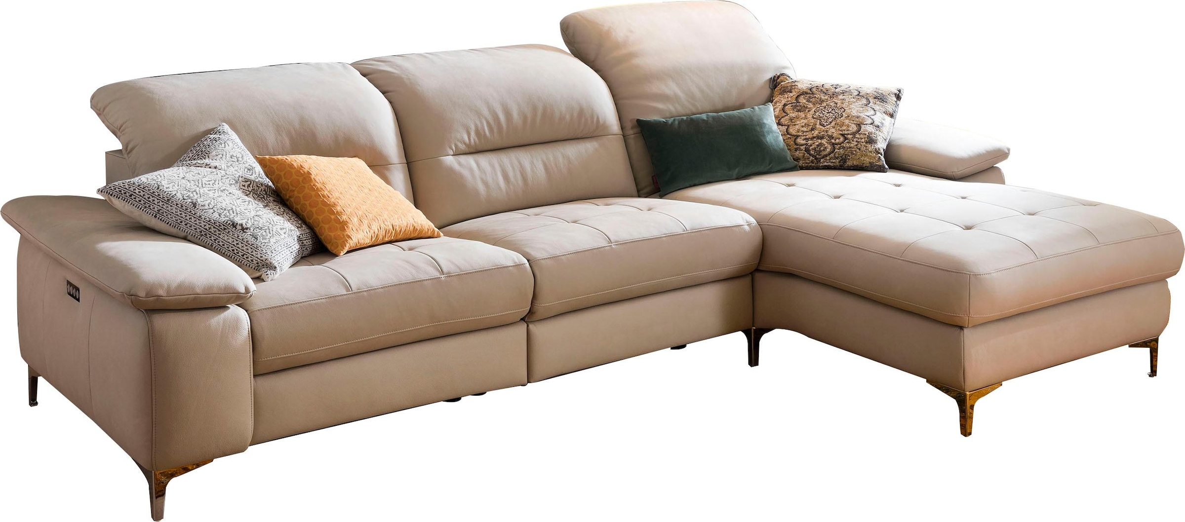 Home affaire Ecksofa "Basel L-Form" mit vollmotorischer Relaxfunktion und m günstig online kaufen