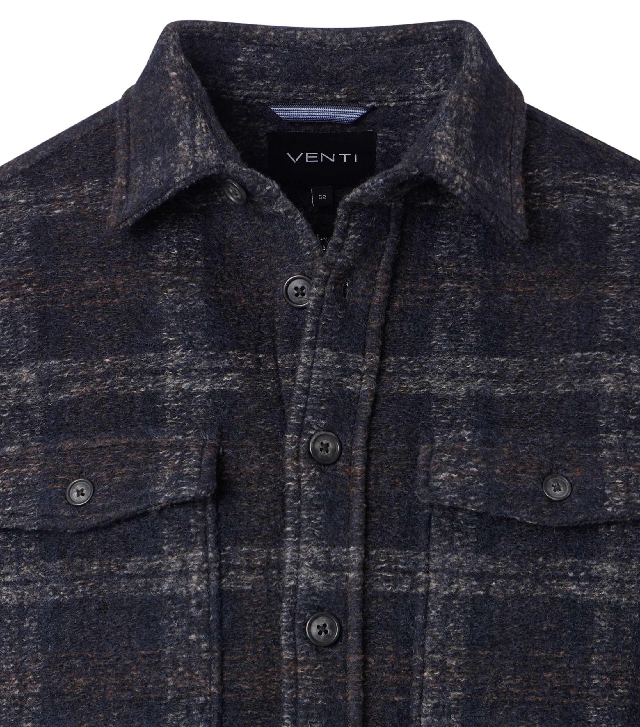 VENTI Langarmhemd »VENTI Hemdjacke uni«