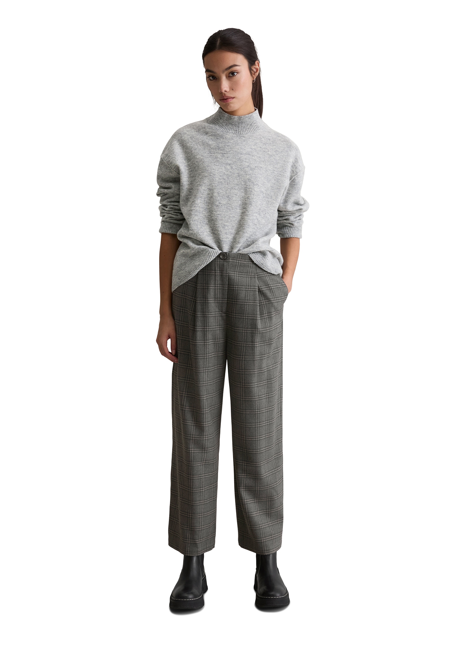 Marc O'Polo DENIM Strickpullover regular fit aus softem Schurwolle-Mix, Rundhals