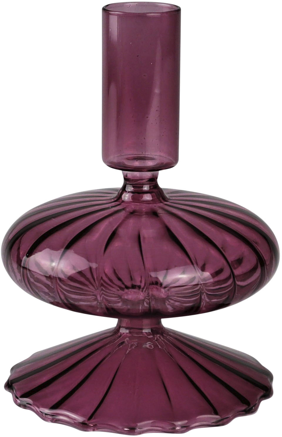 Kerzenleuchter »aus Glas«, (Set, 2 St.), Stabkerzenhalter, Höhe ca. 10 cm