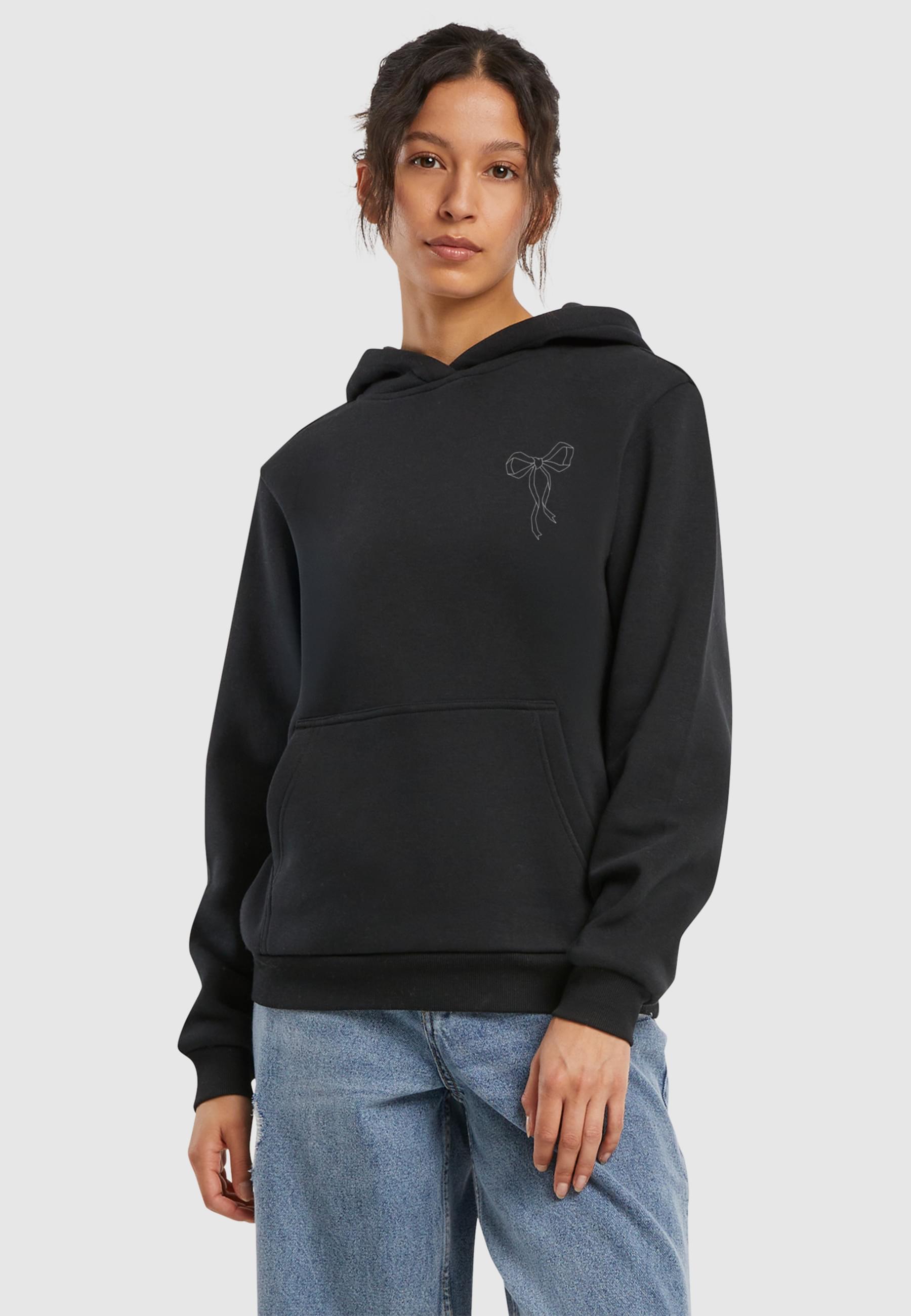 Thumbnail - Miss Tee Kapuzenpullover "Miss Tee Bow Oneliner Ladies Fluffy Hoody", (1 tlg.)