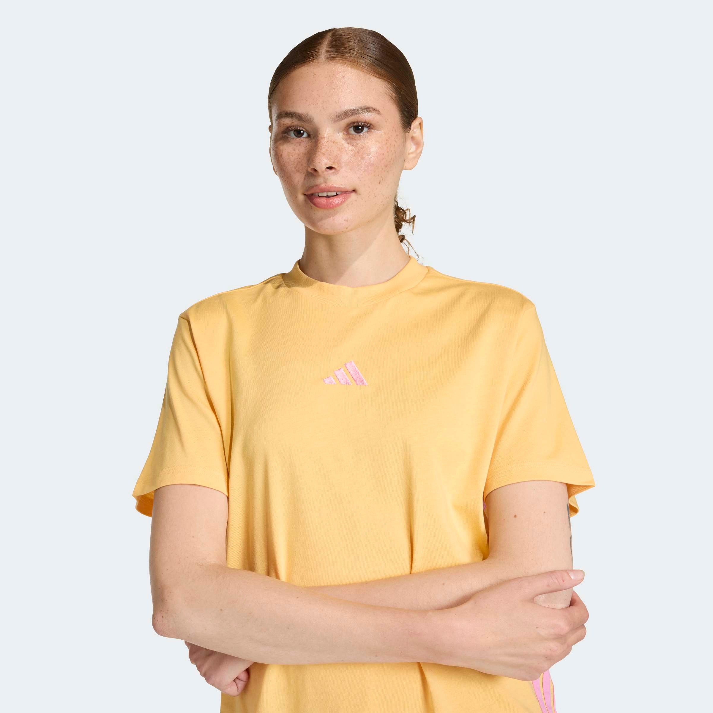 adidas Sportswear T-Shirt "ESSENTIALS 3-STREIFEN COTTON" günstig online kaufen