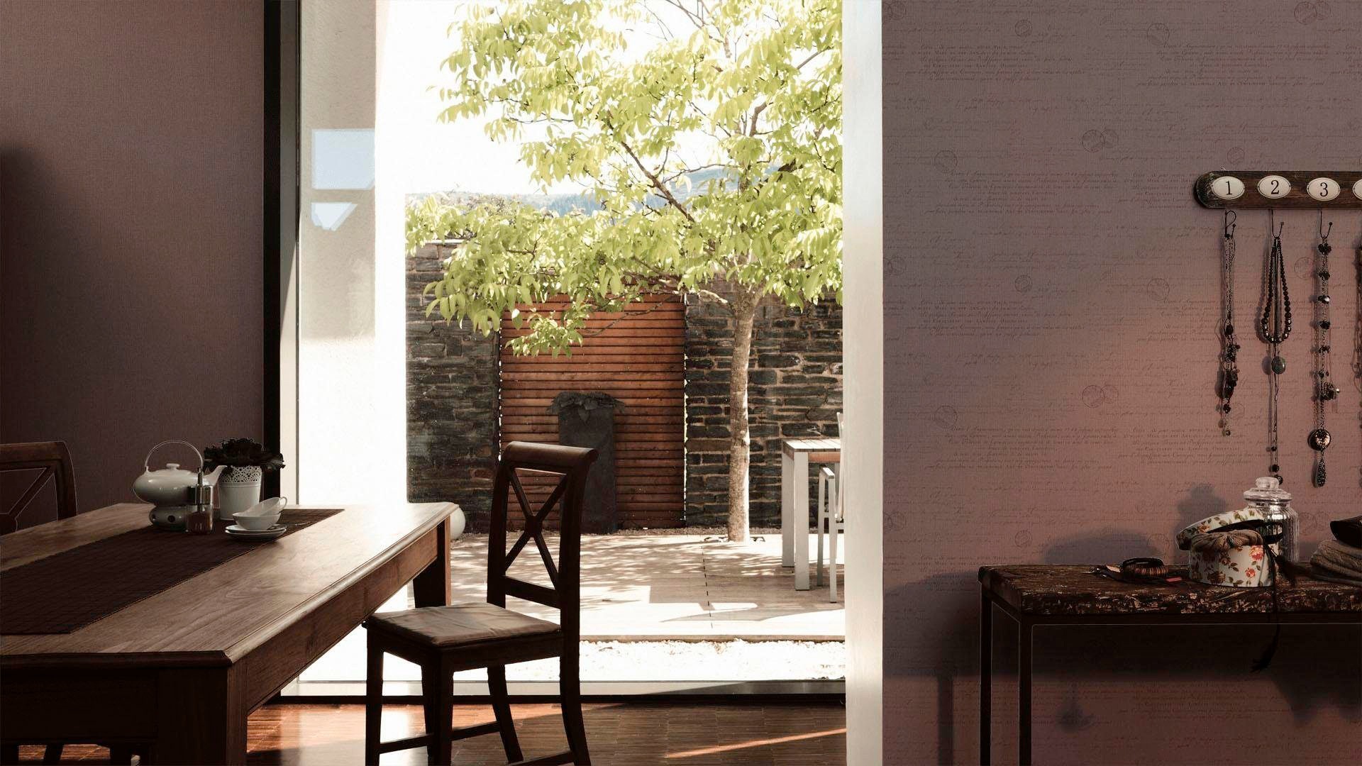 living walls Vliestapete »Hygge«, uni-einfarbig-unifarben, Uni Tapete einfarbig Tapeten Wohnzimmer Schlafzimmer Küche modern Büro