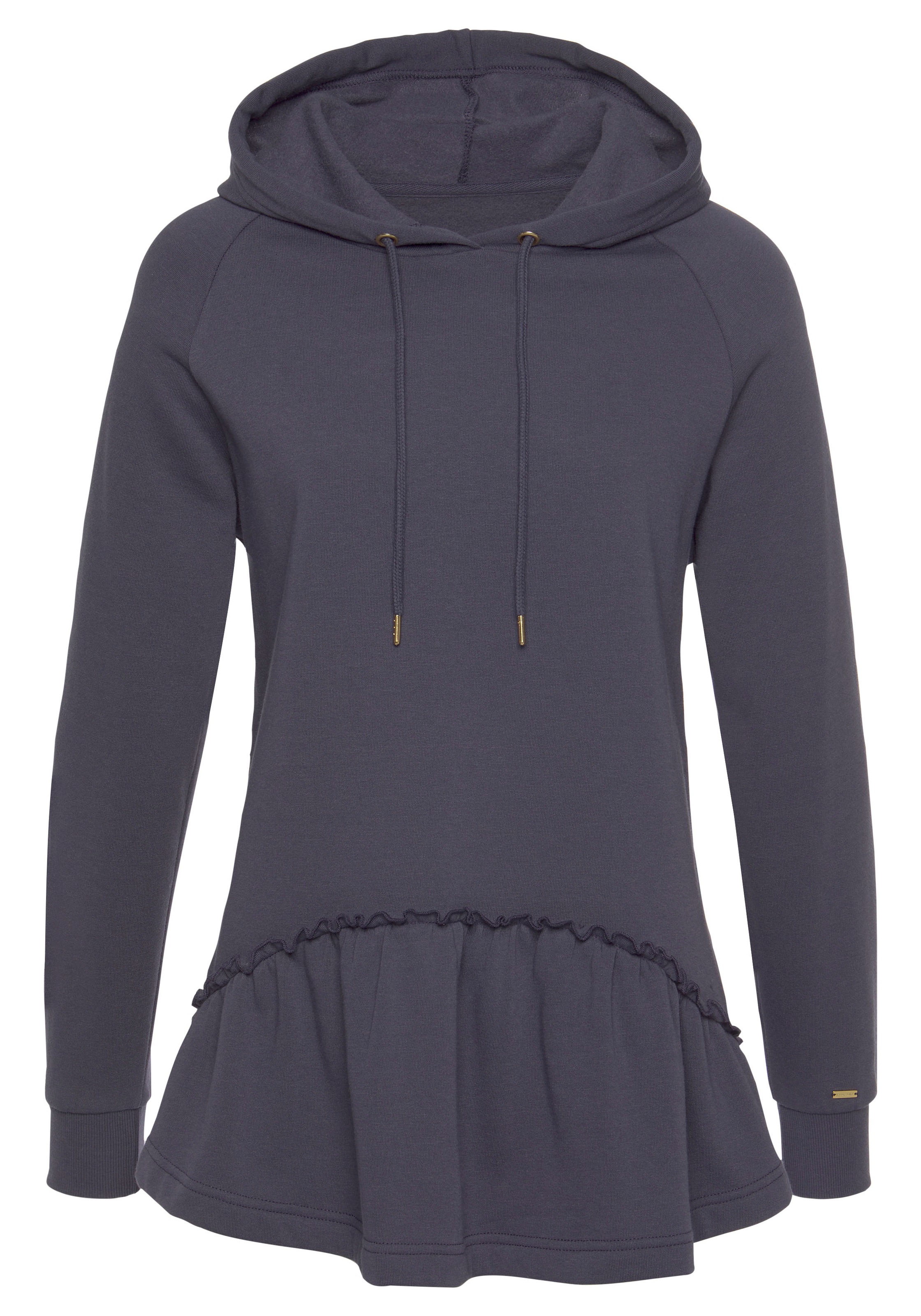 LASCANA Kapuzensweatshirt, mit Rüschen, Loungeanzug, Hoodie