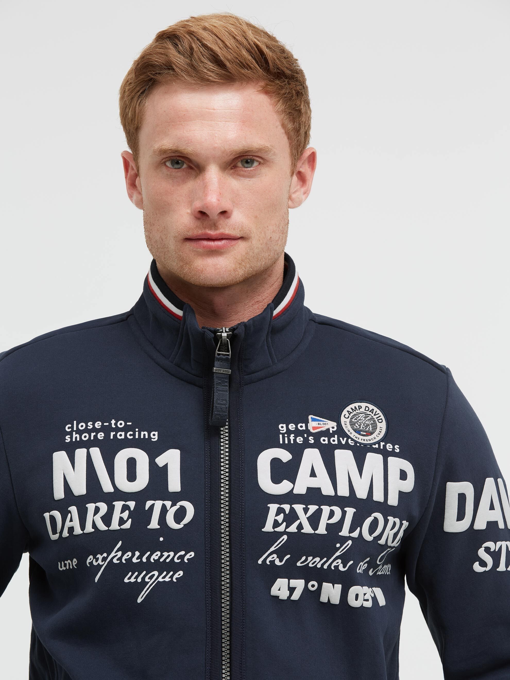CAMP DAVID Sweatjacke mit weicher Innenseite