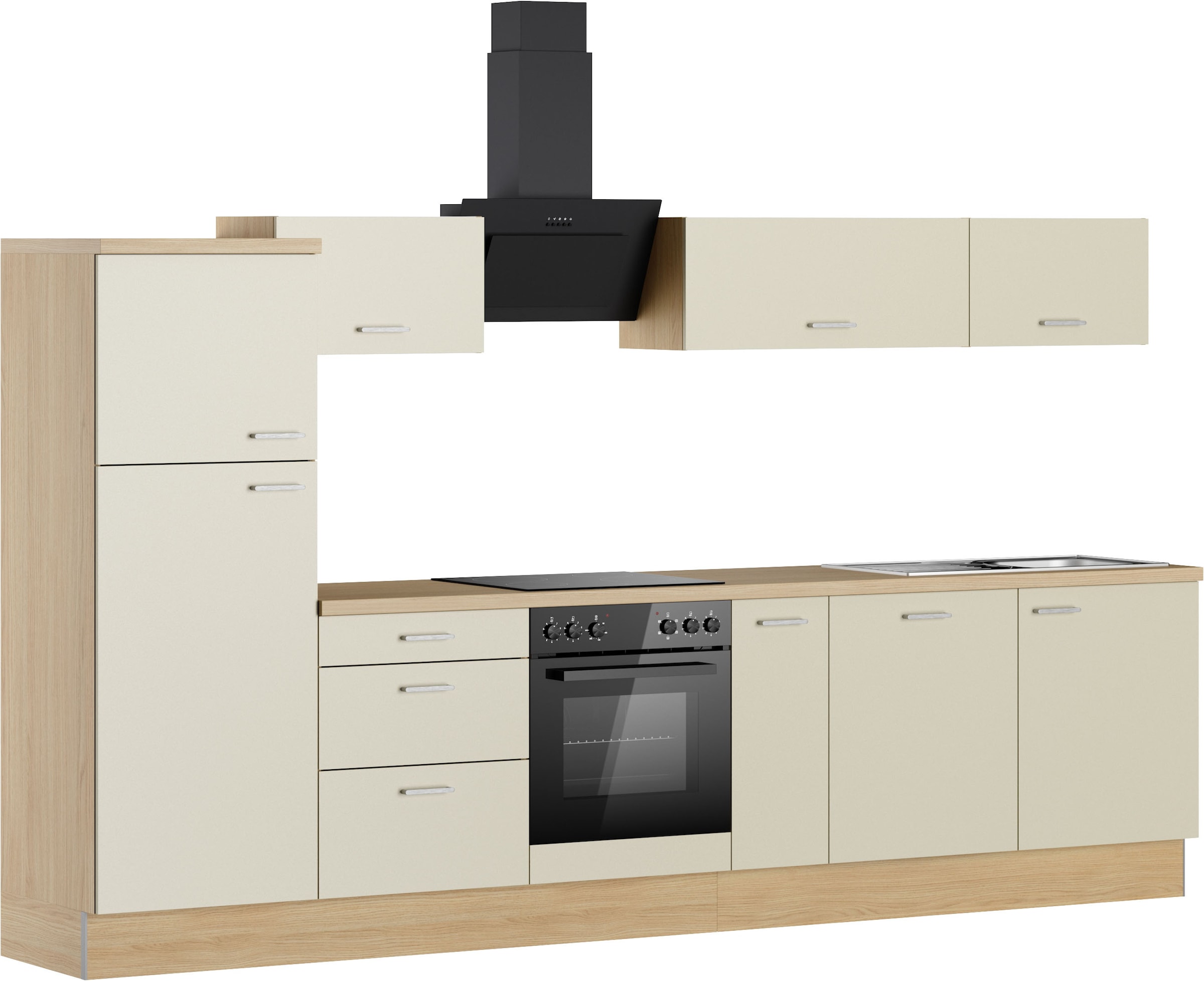 KOCHSTATION Küchenzeile »KS-Sion« Breite 330 cm, neue Technik: OPTIsnap, wahlweise mit E-Geräten