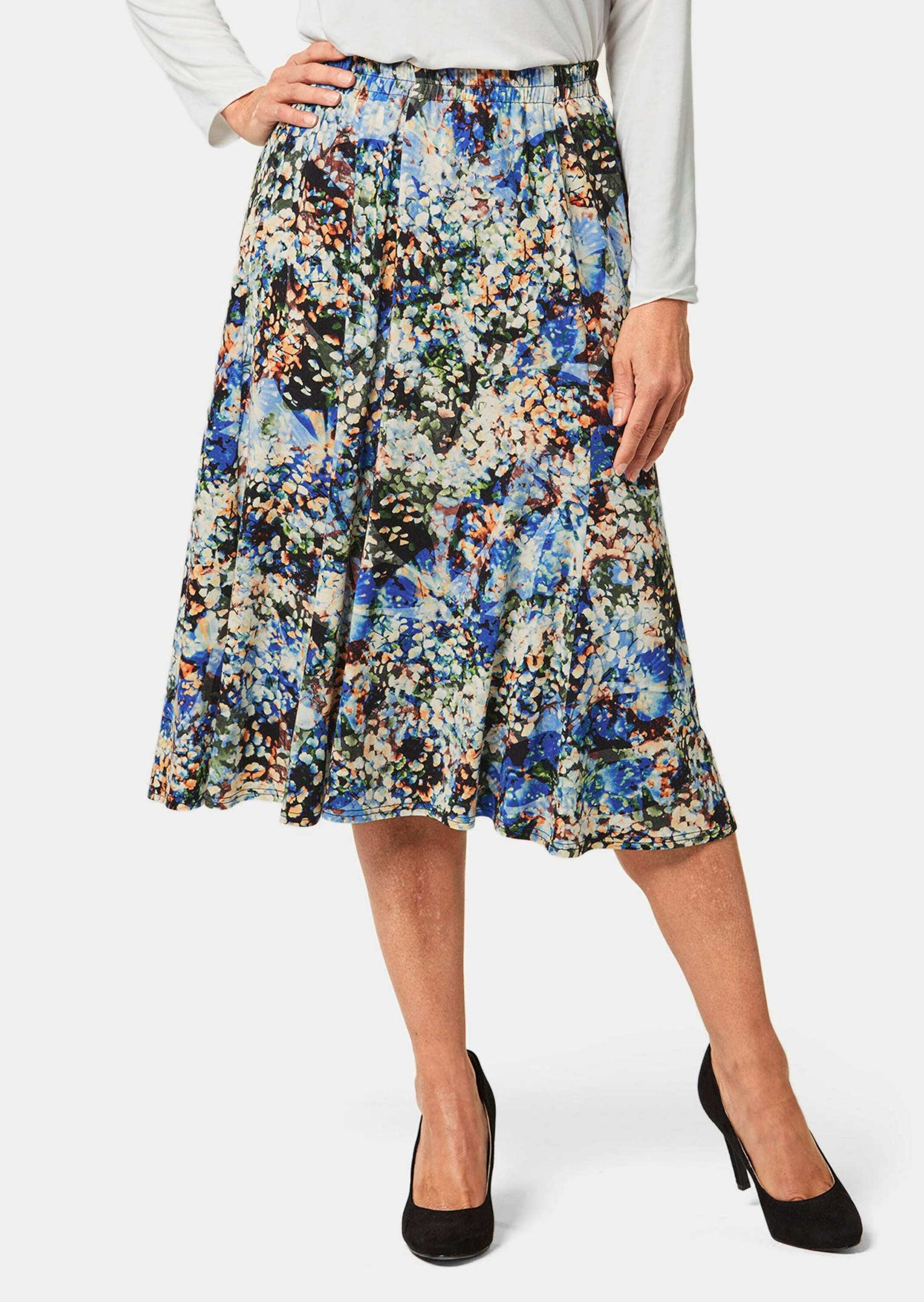 GOLDNER Sommerrock "Kurzgröße Druckrock mit Rundumschlupfbund" Wunderschöne günstig online kaufen