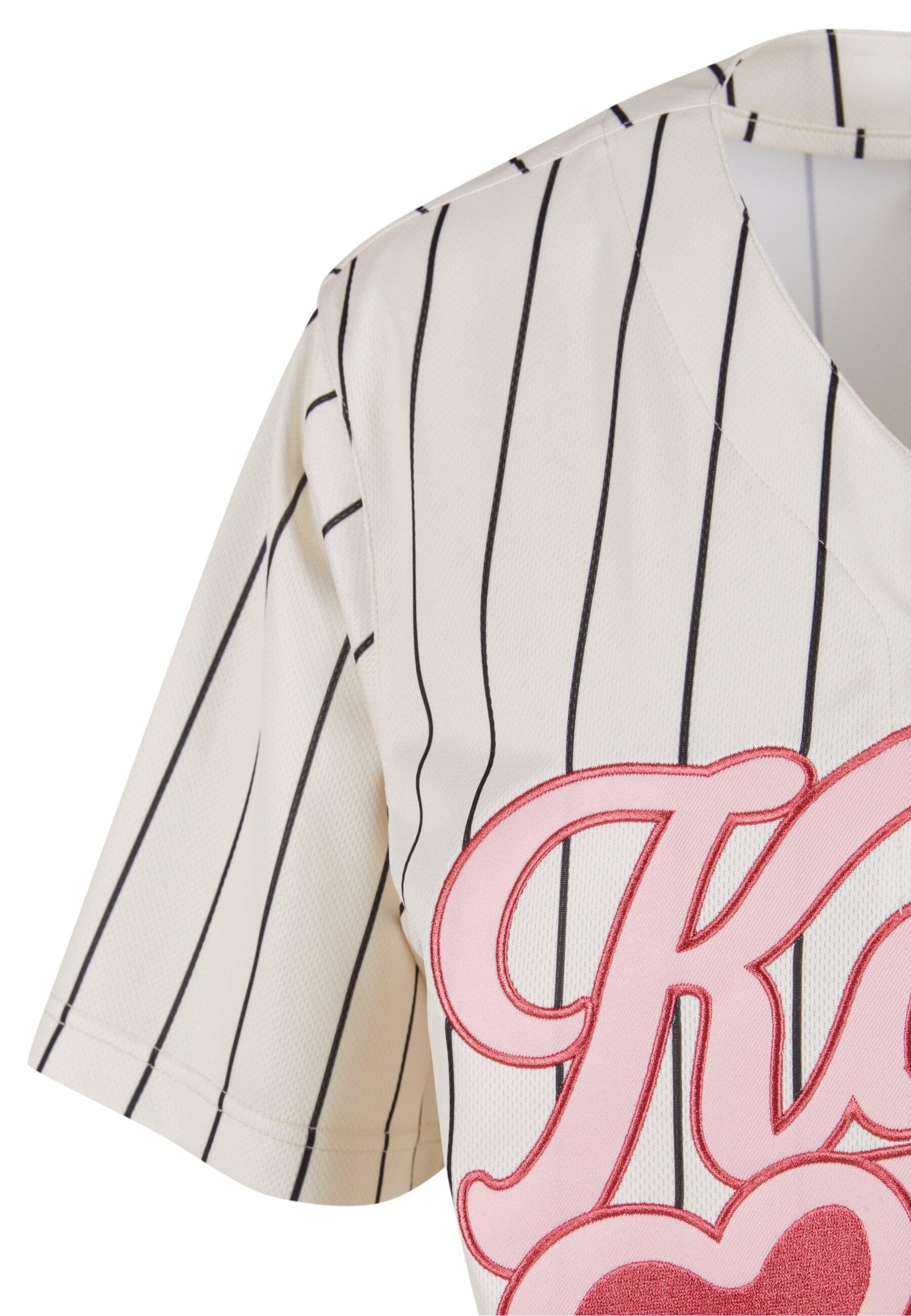 Karl Kani Langarmhemd »Karl Kani KW251-028-1 Varsity Heart Pinstripe Baseball Shirt«
