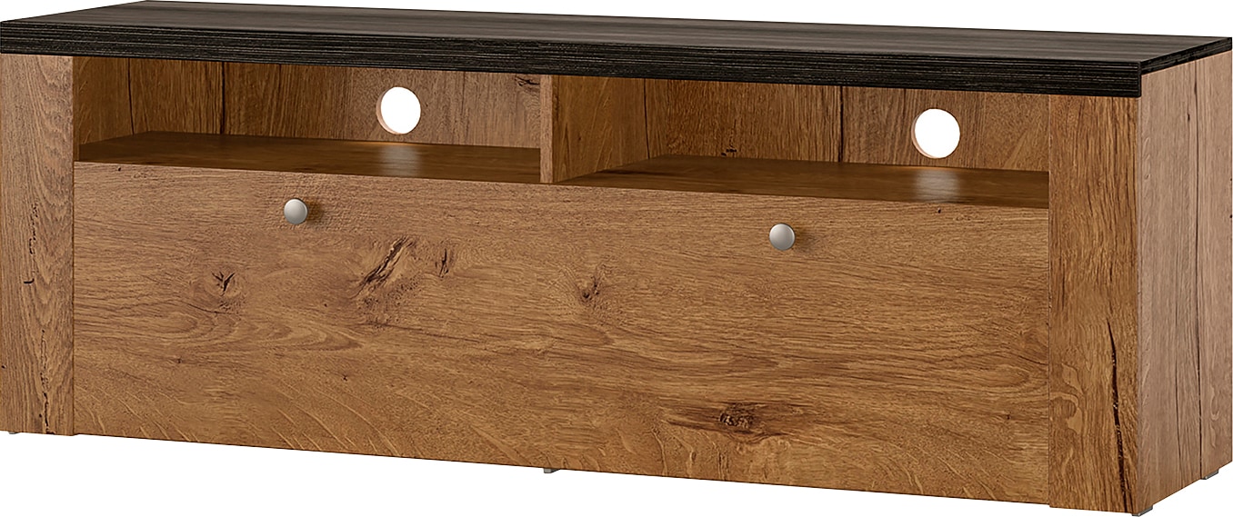 OTTO home Lowboard "Larona, zeitloses TV Board mit 1 Klappe und 2 offenen F günstig online kaufen