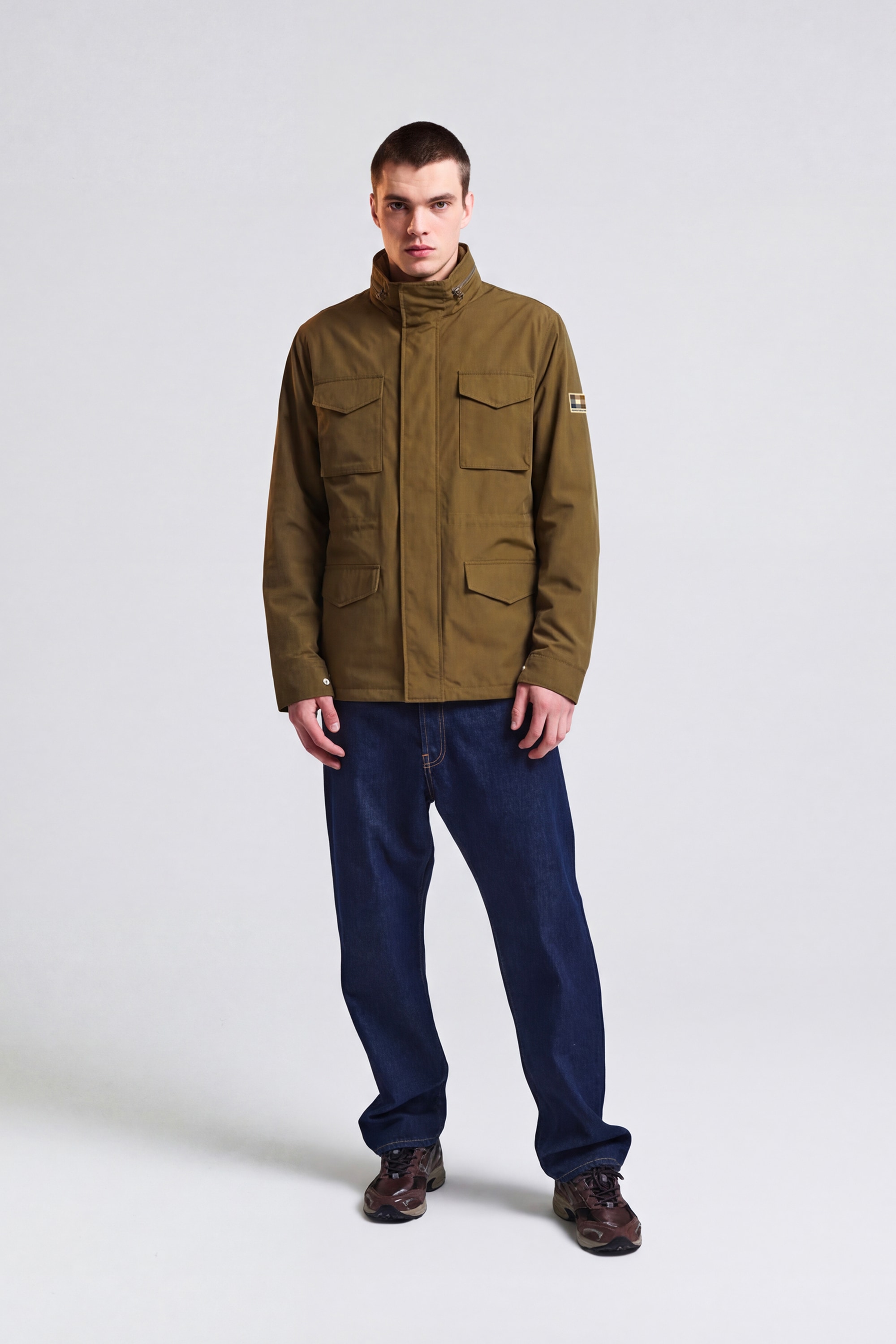 Aquascutum Active Wolljacke »STRETCH M-65 Herren« ohne Kapuze Parkajacke Herren, leichte Jacke, Wetterjacke, Outdoor, Sale
