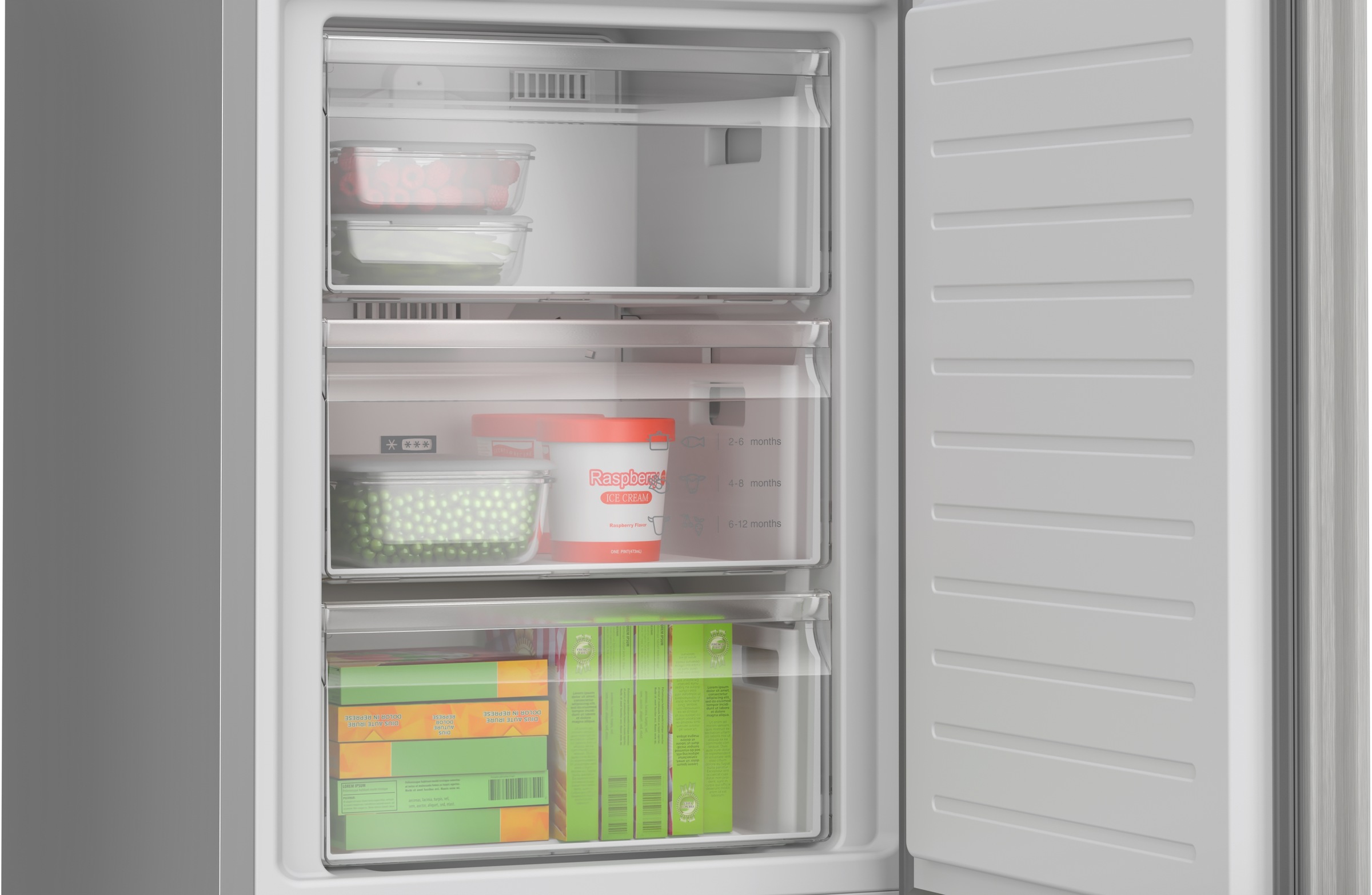 BOSCH Kühl-/Gefrierkombination Serie 4 »KGN392LCG« 203 cm hoch 60 cm breit Total No Frost, VitaFresh XXL <0 °C>, Perfect Fit