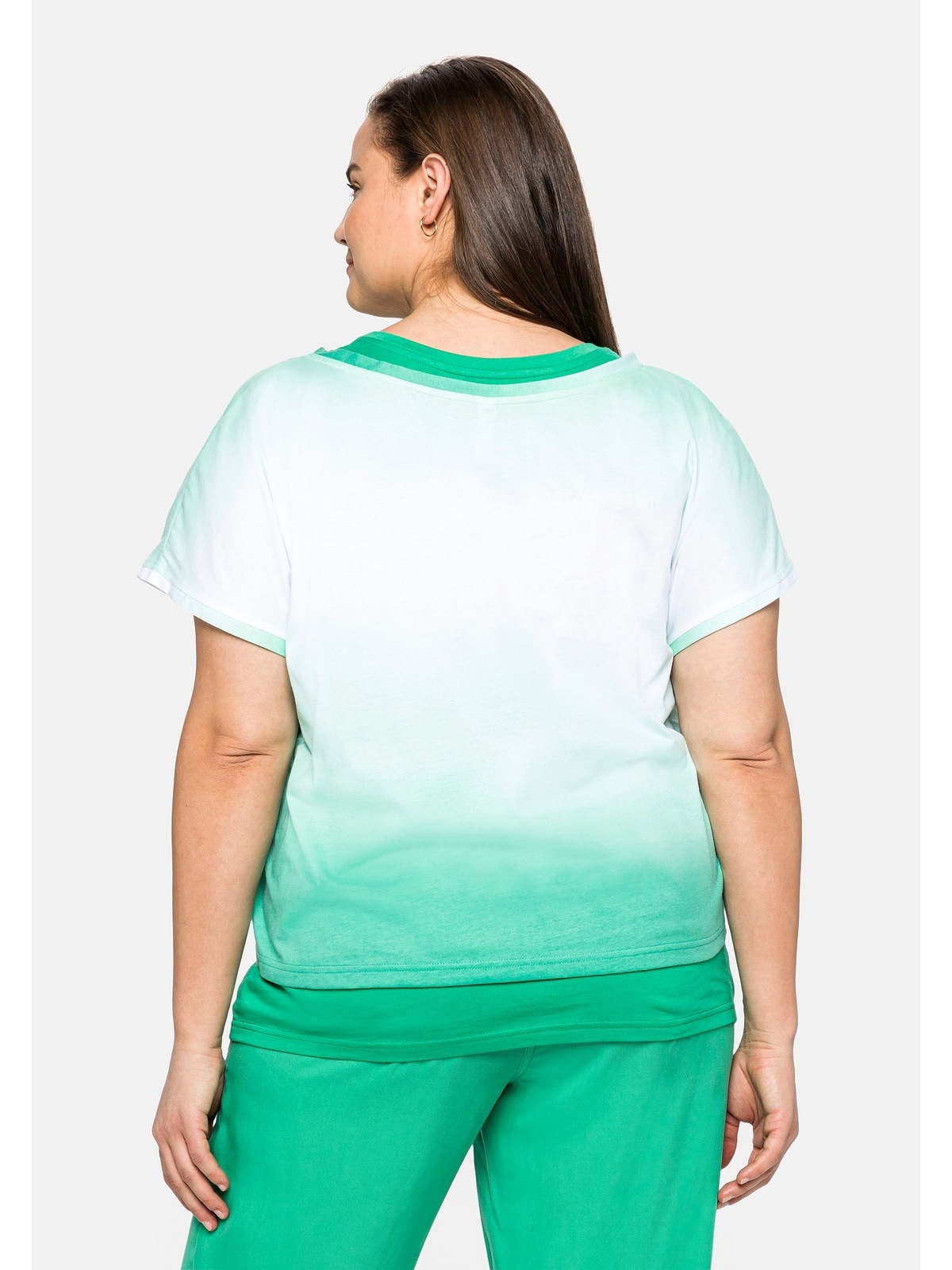 Sheego Tanktop »Große Größen«, und Shirt im Lagenlook, in gebatikter Optik