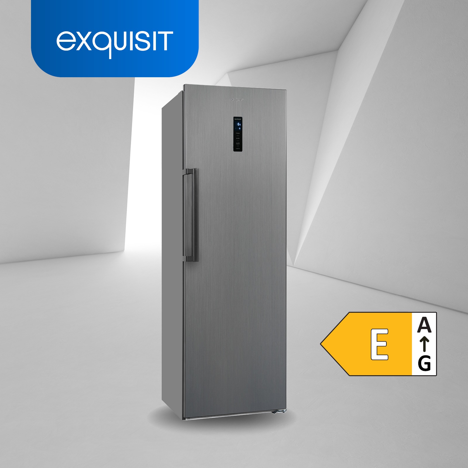exquisit Vollraumkühlschrank »KS360-V-HE-040E inoxlook-az«