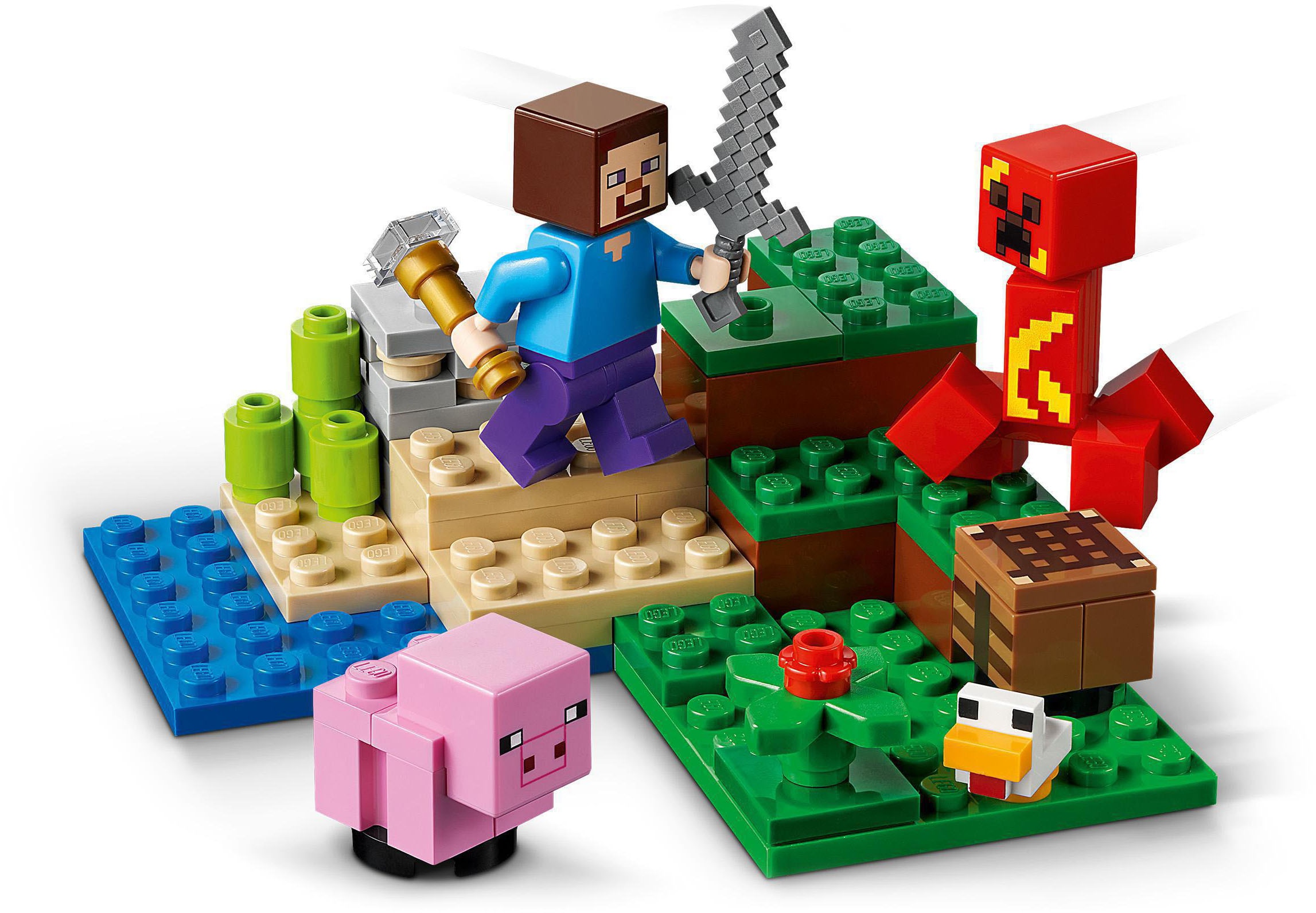 LEGO® Konstruktionsspielsteine »Der Hinterhalt des Creeper™ (21177), LEGO® Minecraft™«, (72 St.)