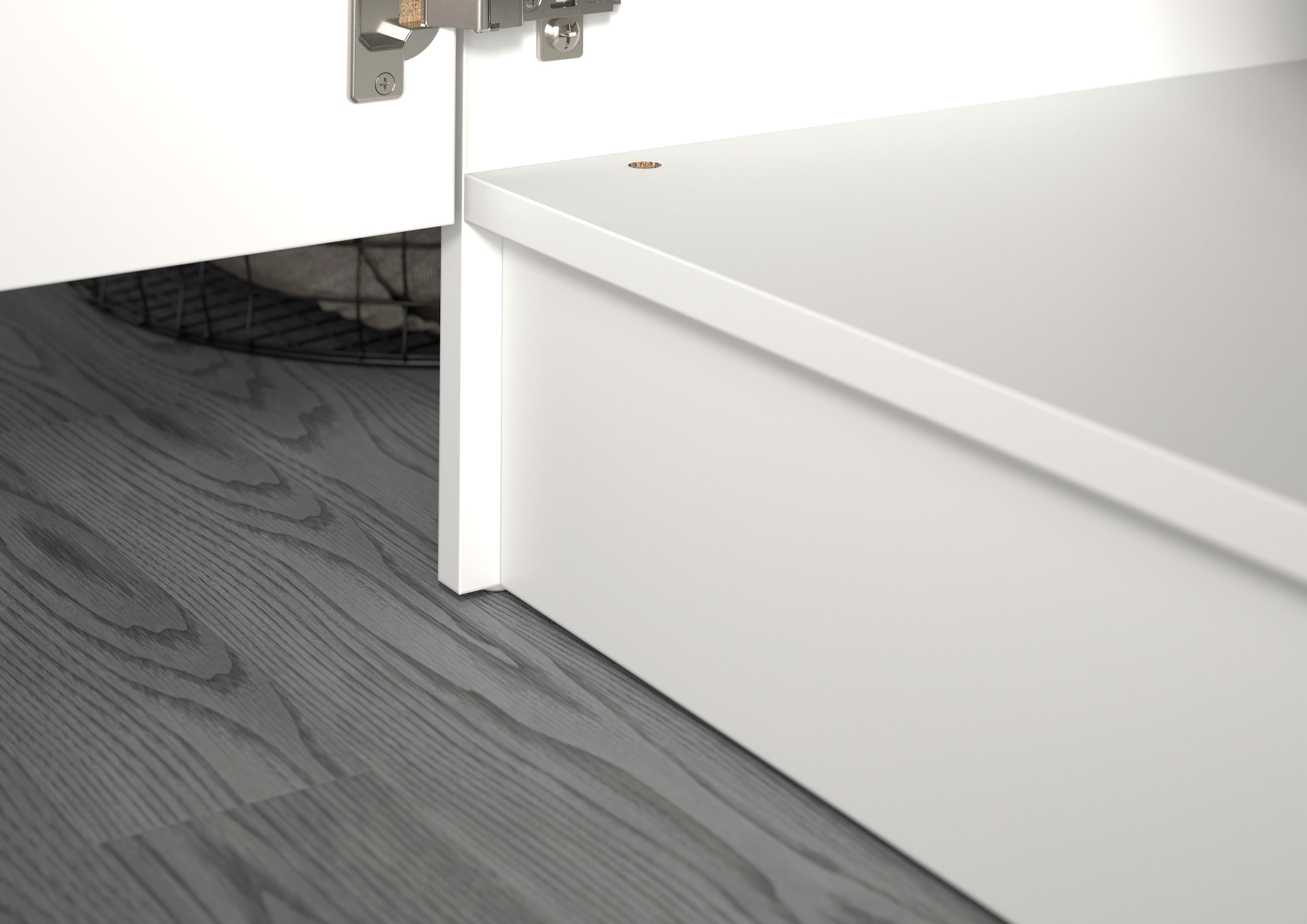 welltime Badmöbel-Set »FALAS, TOPSELLER!, 4-teilig, Hauswirtschaftsraum Set, Breite 126 cm«, (Set, 4 St., Wäschschrank, Waschmaschinenumbauschrank, Standregal, Hängeschrank), Kombination, Waschmaschinenumbau, Waschmaschinenschrank, Wäschekammer