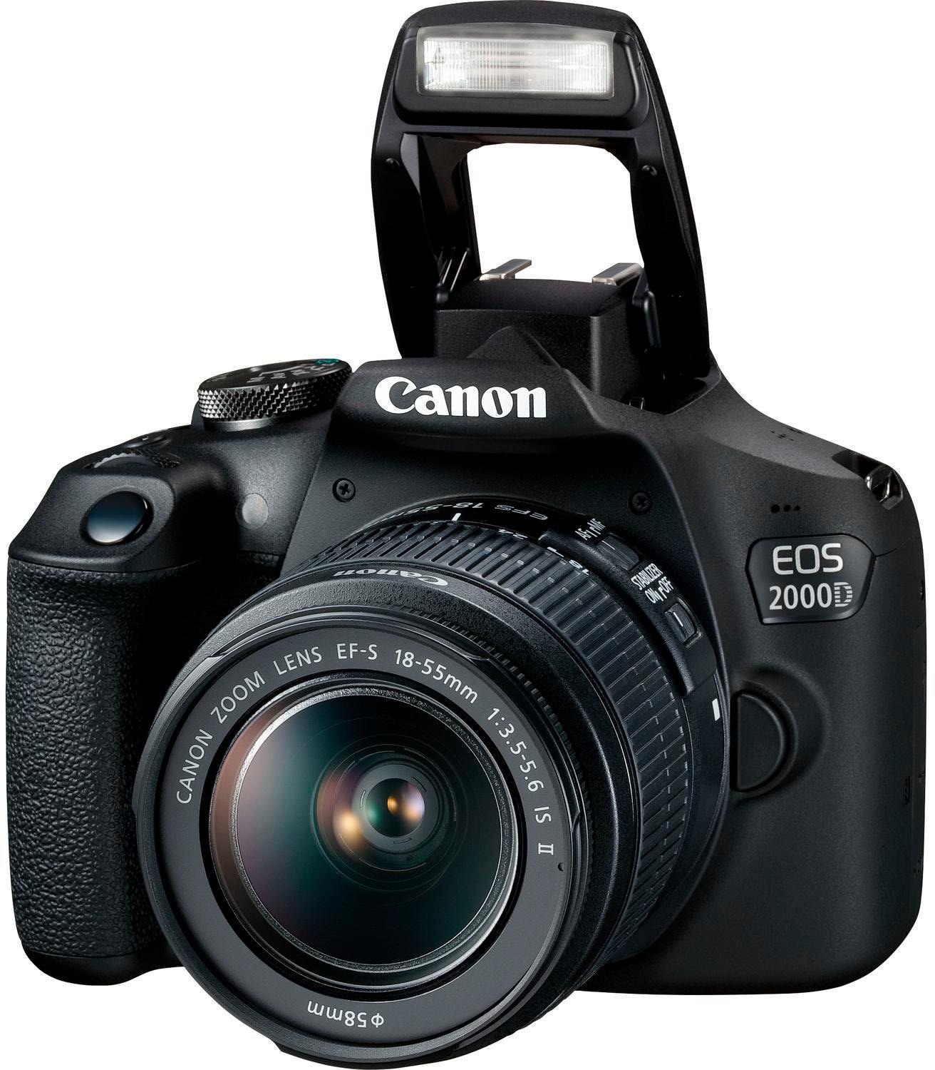 Canon Spiegelreflexkamera »EOS 2000D Kit«, EF-S 18-55 IS II, 24,1 MP, NFC-WLAN (Wi-Fi), inkl. EF-S 18-55 IS II Objektiv