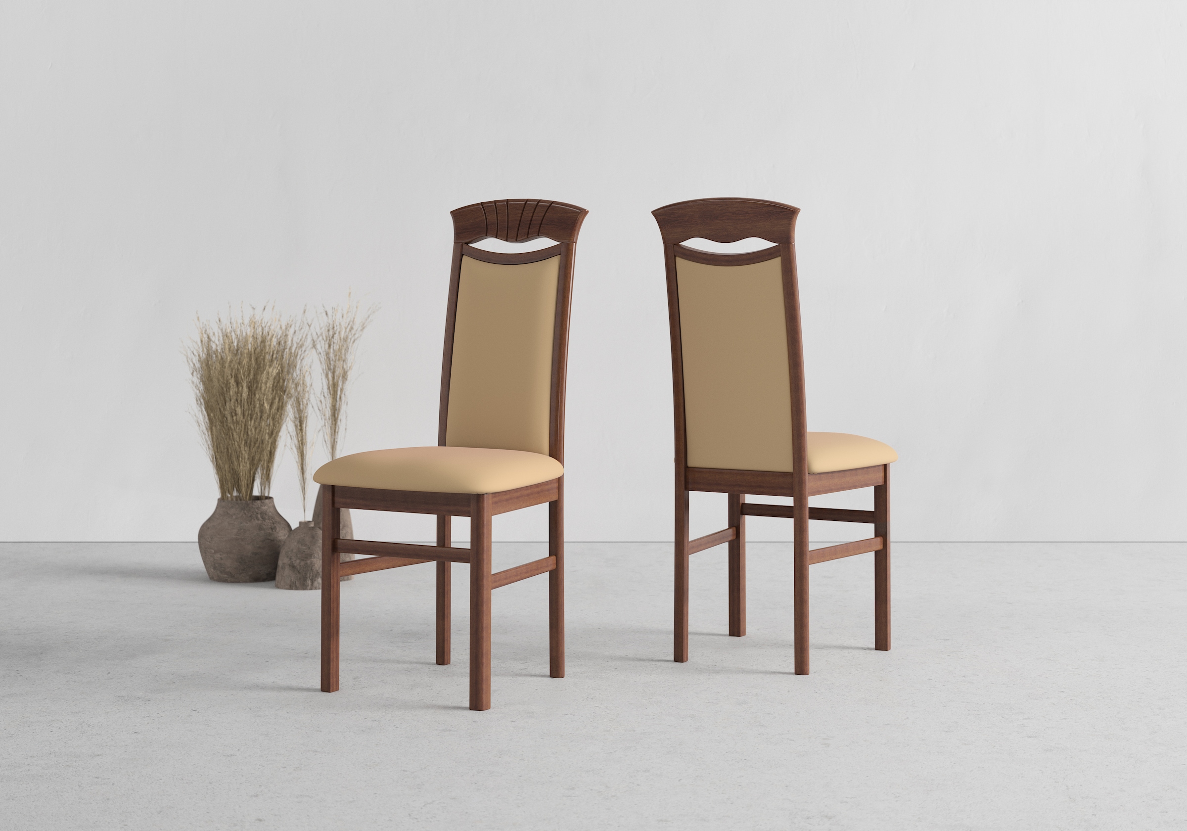 Home affaire Esszimmerstuhl "Franz" (Set) 2 Stk.strapazierfähige Microfaser günstig online kaufen