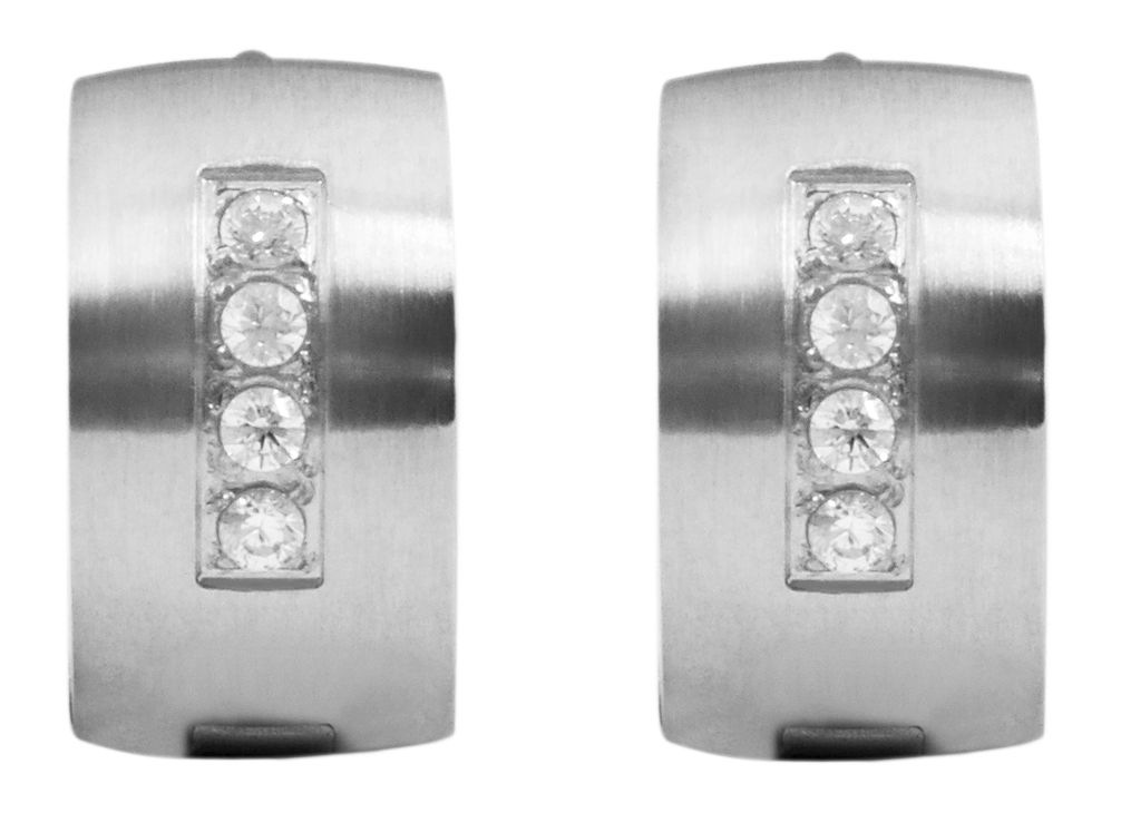 Adelia´s Klappcreolen "Damen Ohrringe – Klappcreole aus Edelstahl mit Stras günstig online kaufen