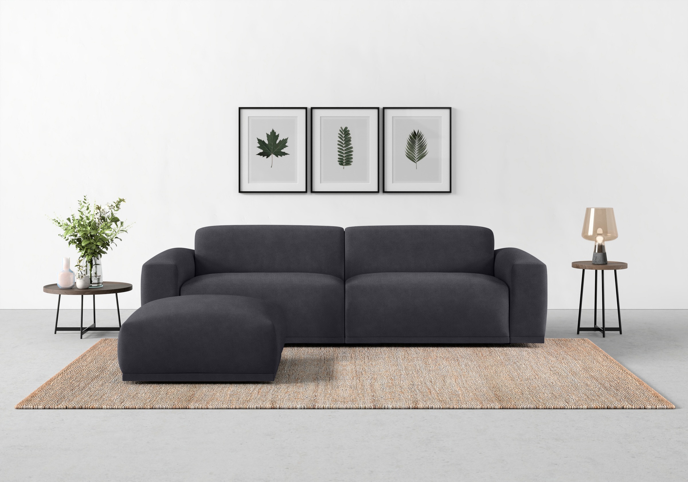 TRENDMANUFAKTUR Big-Sofa »Braga, mit hochwertigem Kaltschaum, Megasofa, in Cord erhältlich«, modernes Big-Sofa, Couch mit hohem Sitzkomfort, 254/72/107 cm (B/H/T)