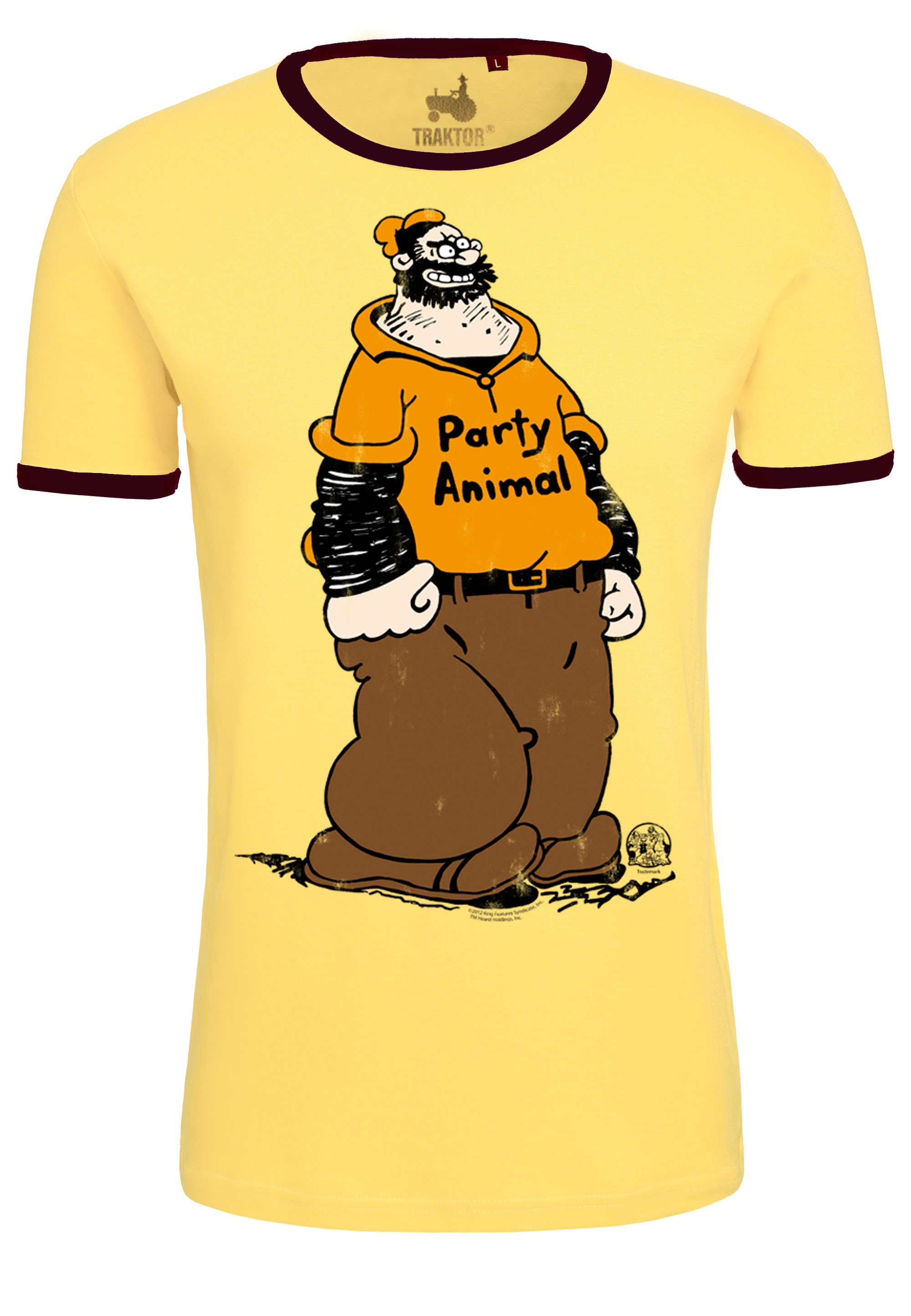LOGOSHIRT T-Shirt »Popeye - Brutus Party Animal«, mit trendigem Comic-Print
