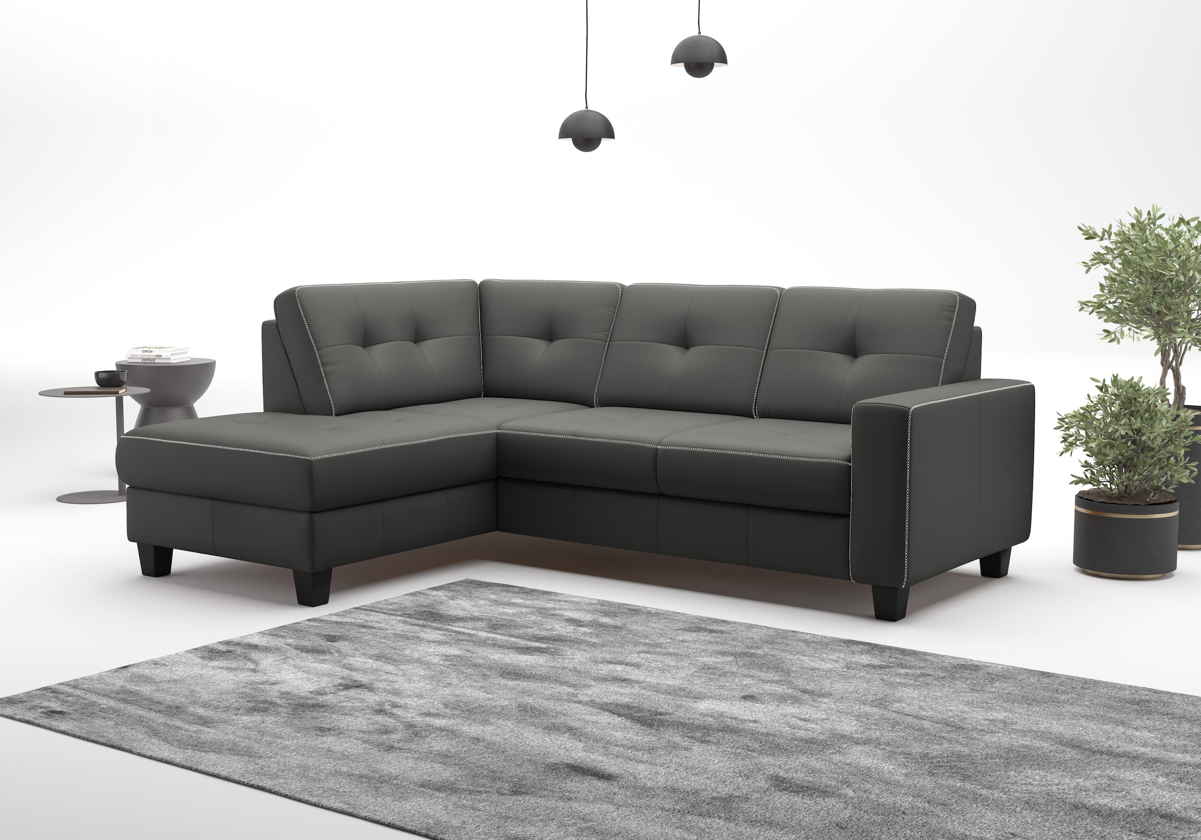 OTTO home Ecksofa "Varese" wahlweise mit Schlaffunktion und Bettkasten