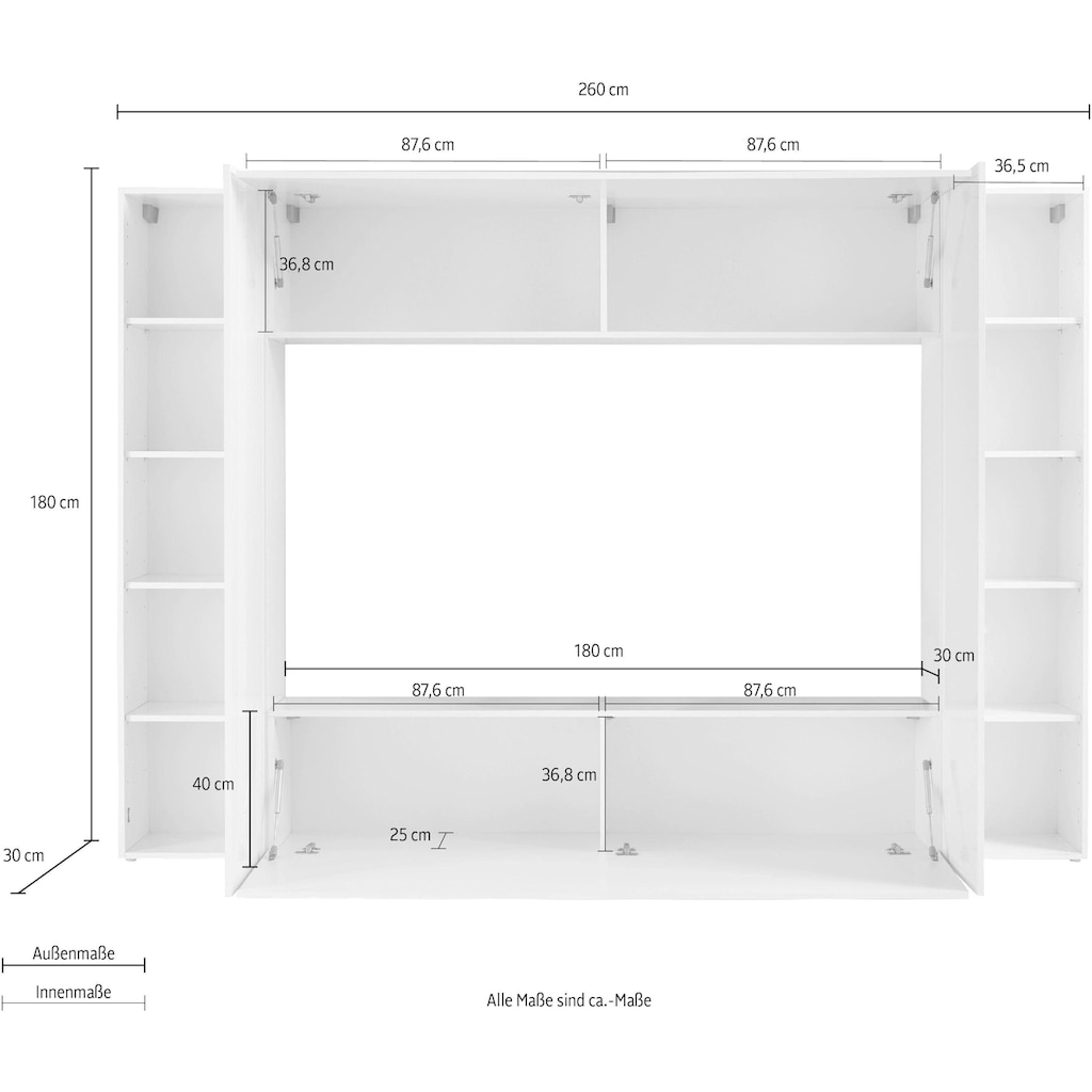 INOSIGN Wohnwand »Maruska«, (Set, 4 St.)