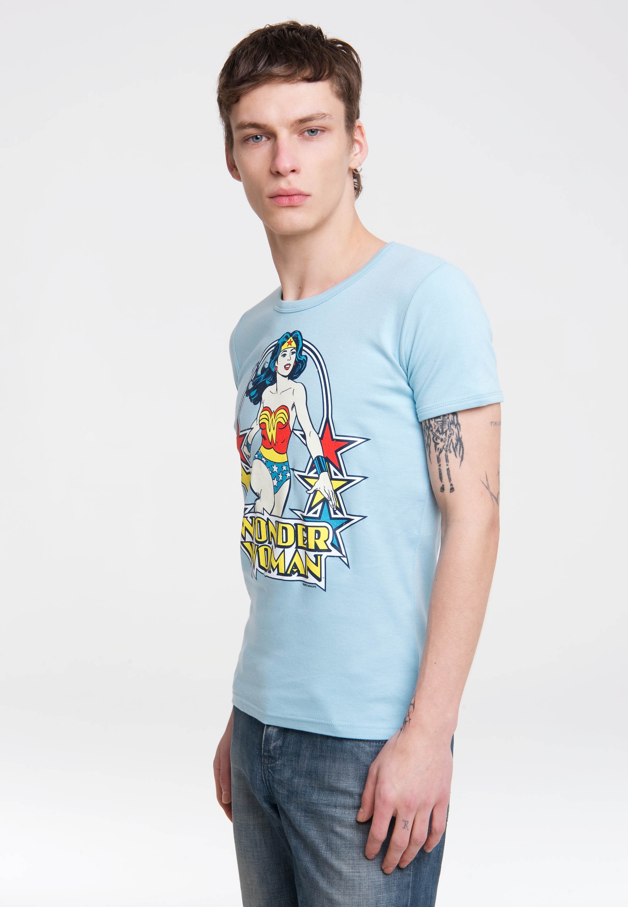 LOGOSHIRT T-Shirt "Wonder Woman" mit trendigem Retro-Print günstig online kaufen