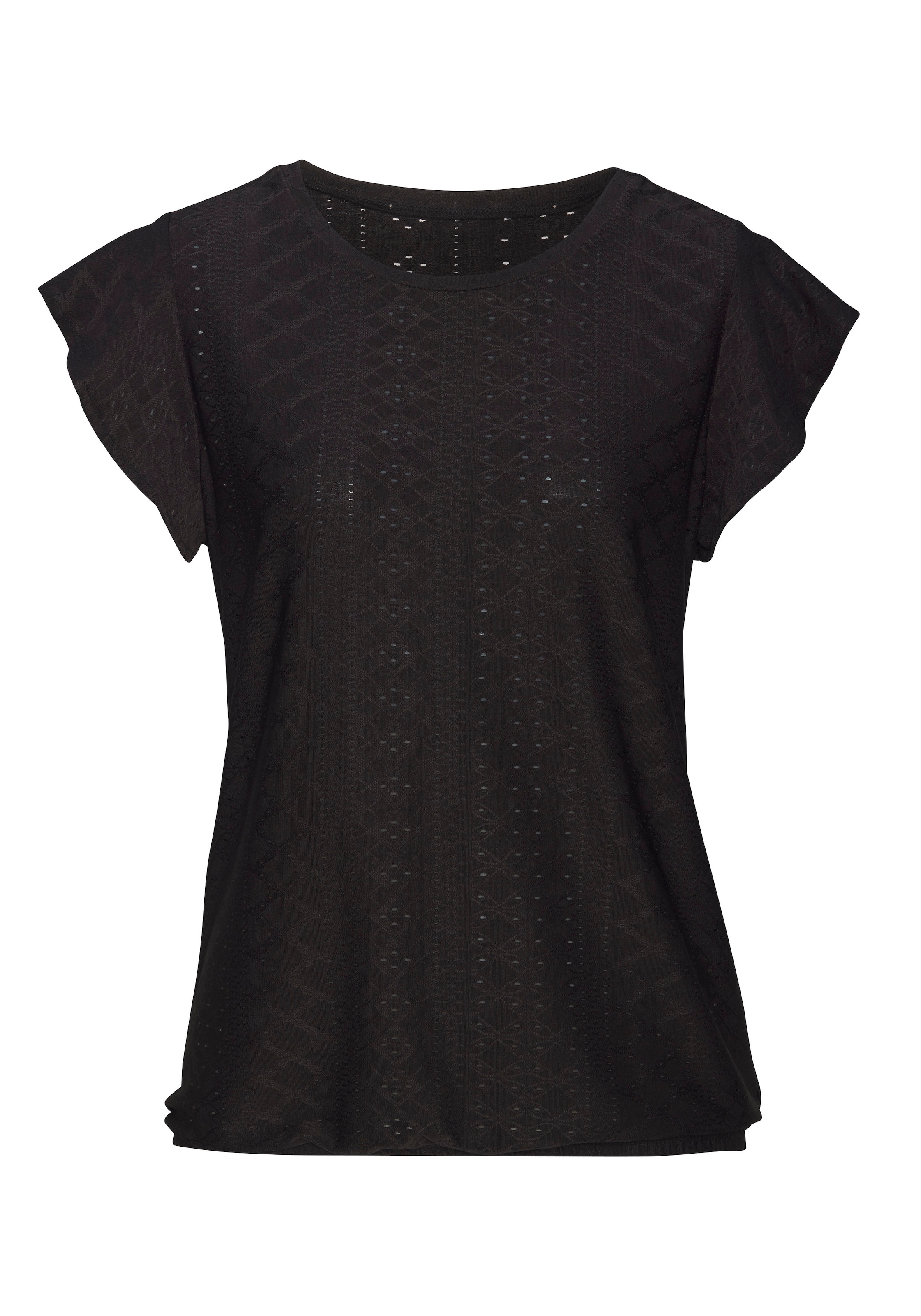 Vivance Kurzarmshirt »mit Lochstickerei«, (2er-Pack), aus pflegeleichter Qualität