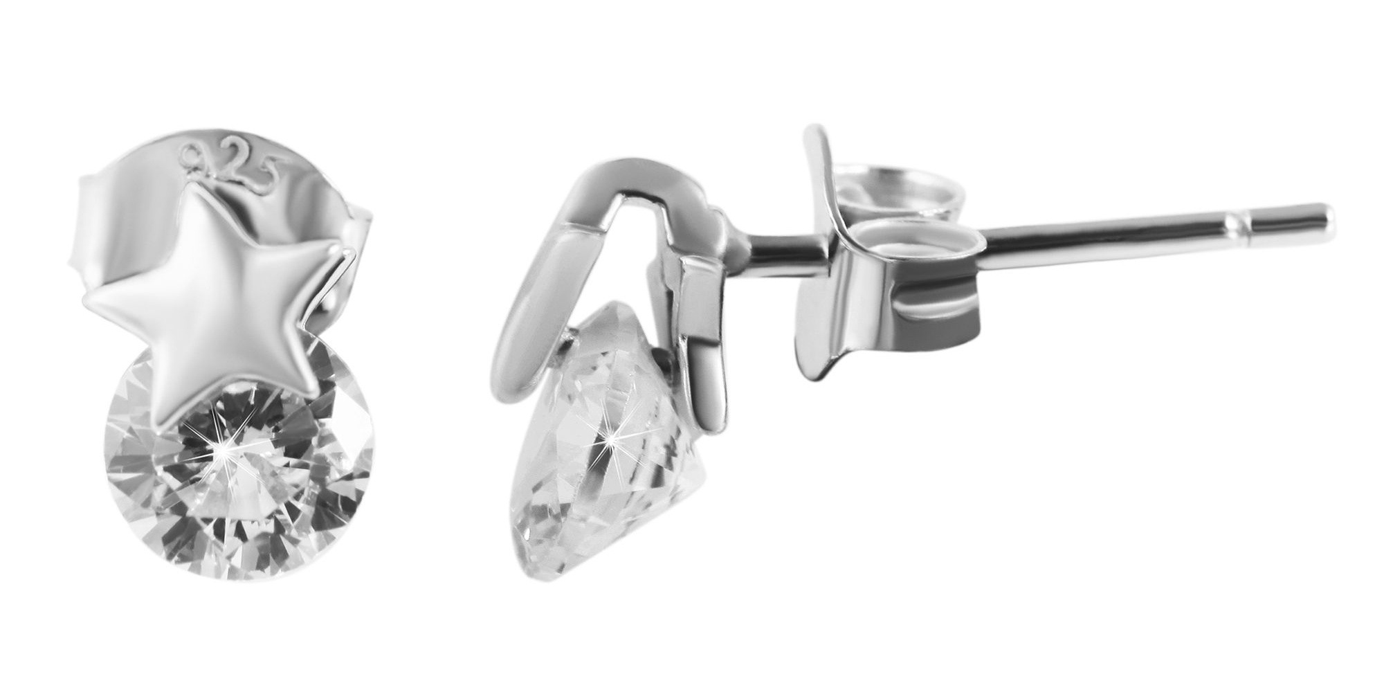 Adelia´s Paar Ohrhänger "Damen Ohrringe – Ohrstecker aus 925 Silber mit Zir günstig online kaufen