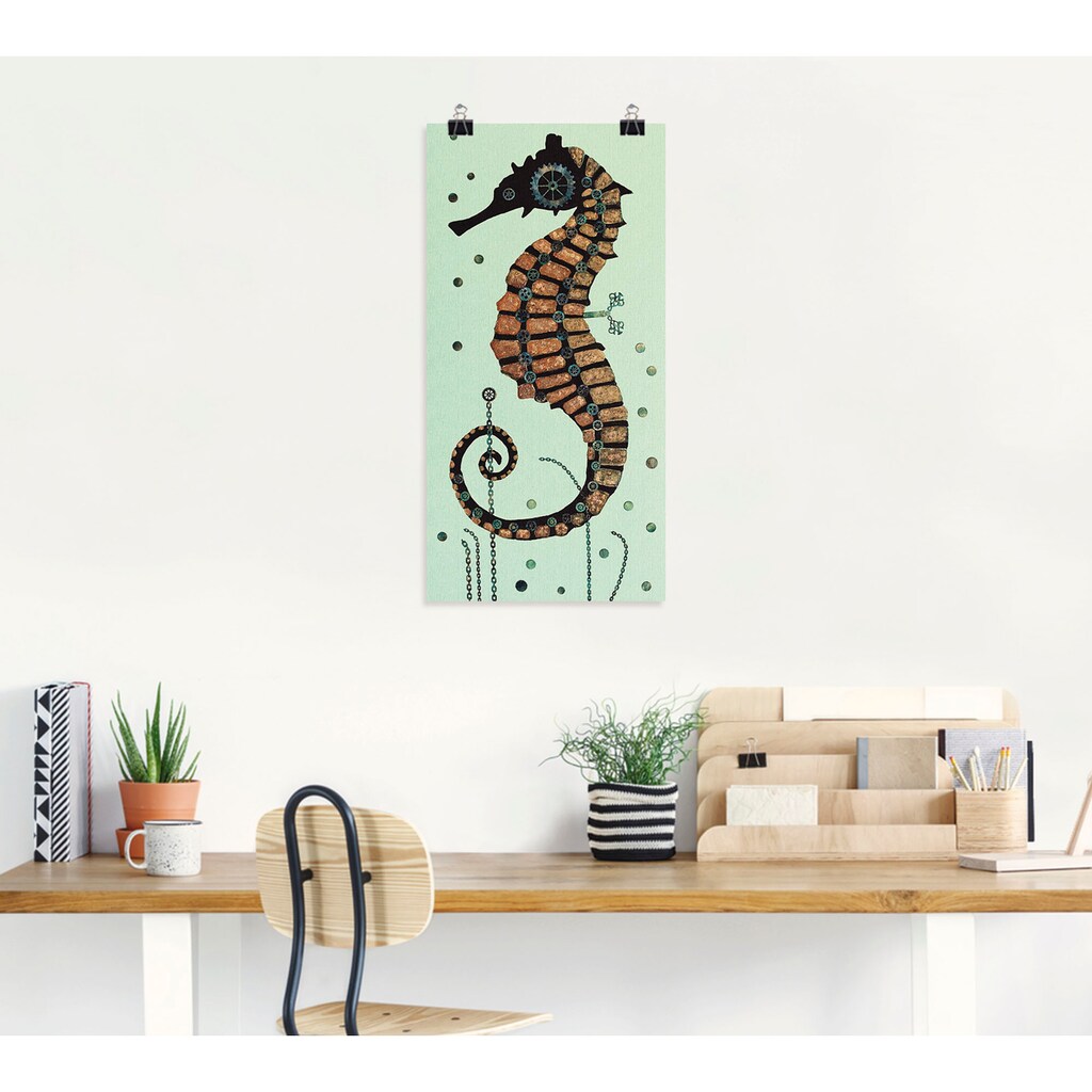 Artland Poster »Seepferdchen Textur«, Wassertiere, (1 St.)
