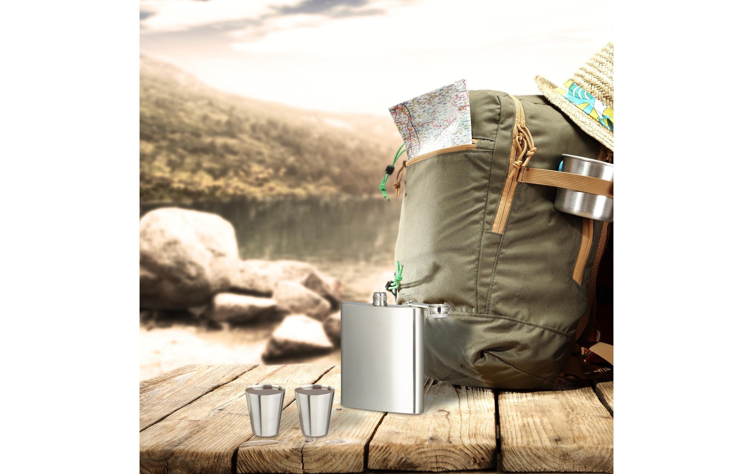 relaxdays Flachmann »7-teilig«