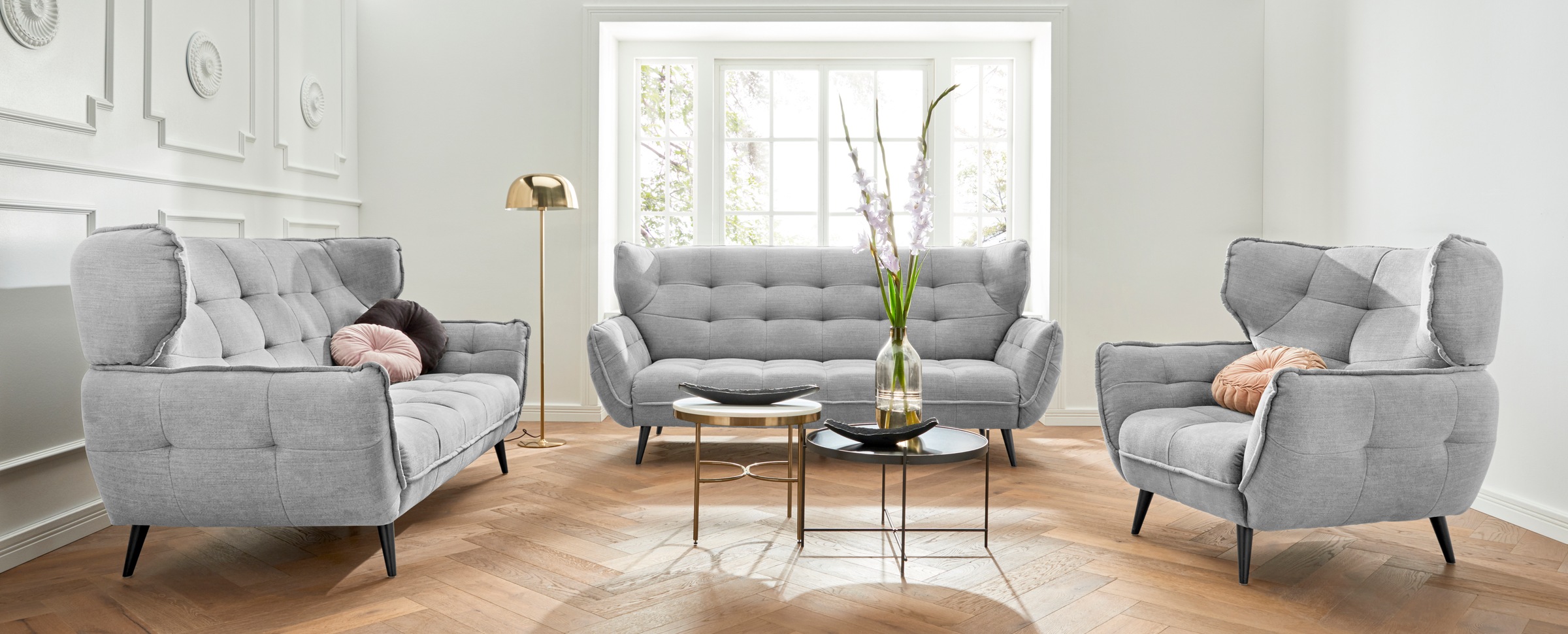 Leonique 2-Sitzer »Ariana«, Big-Sofa bzw. stylischer Hochlehner
